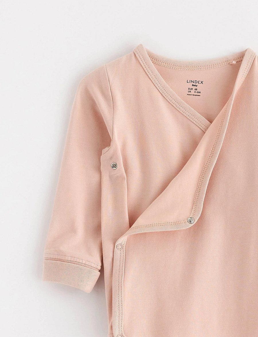 Lindex - Wrap bodysuit - shoppa efter ålder - light dusty pink - 2
