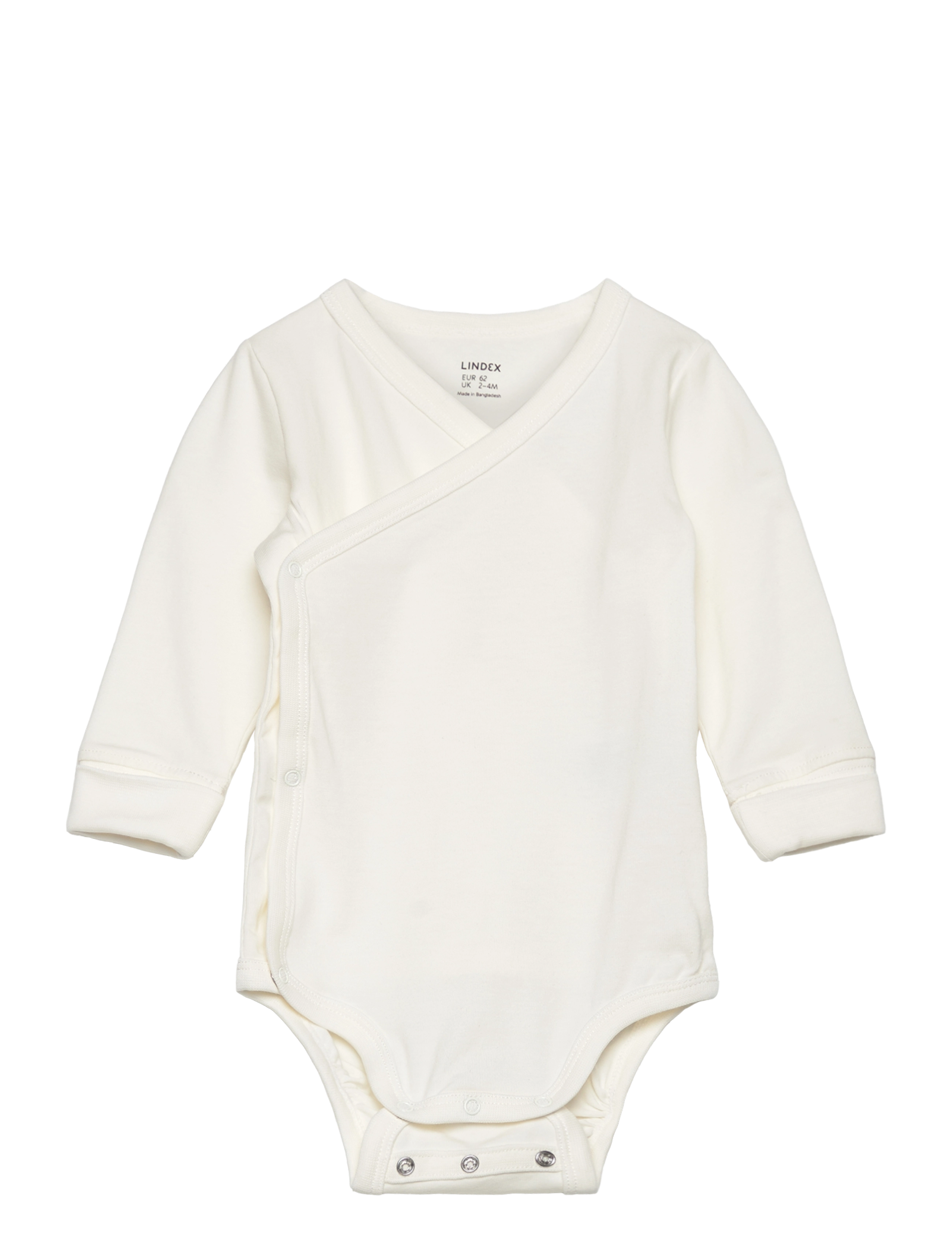 Lindex Wrap bodysuit - Bodyer - LIGHT DUSTY WHITE / white