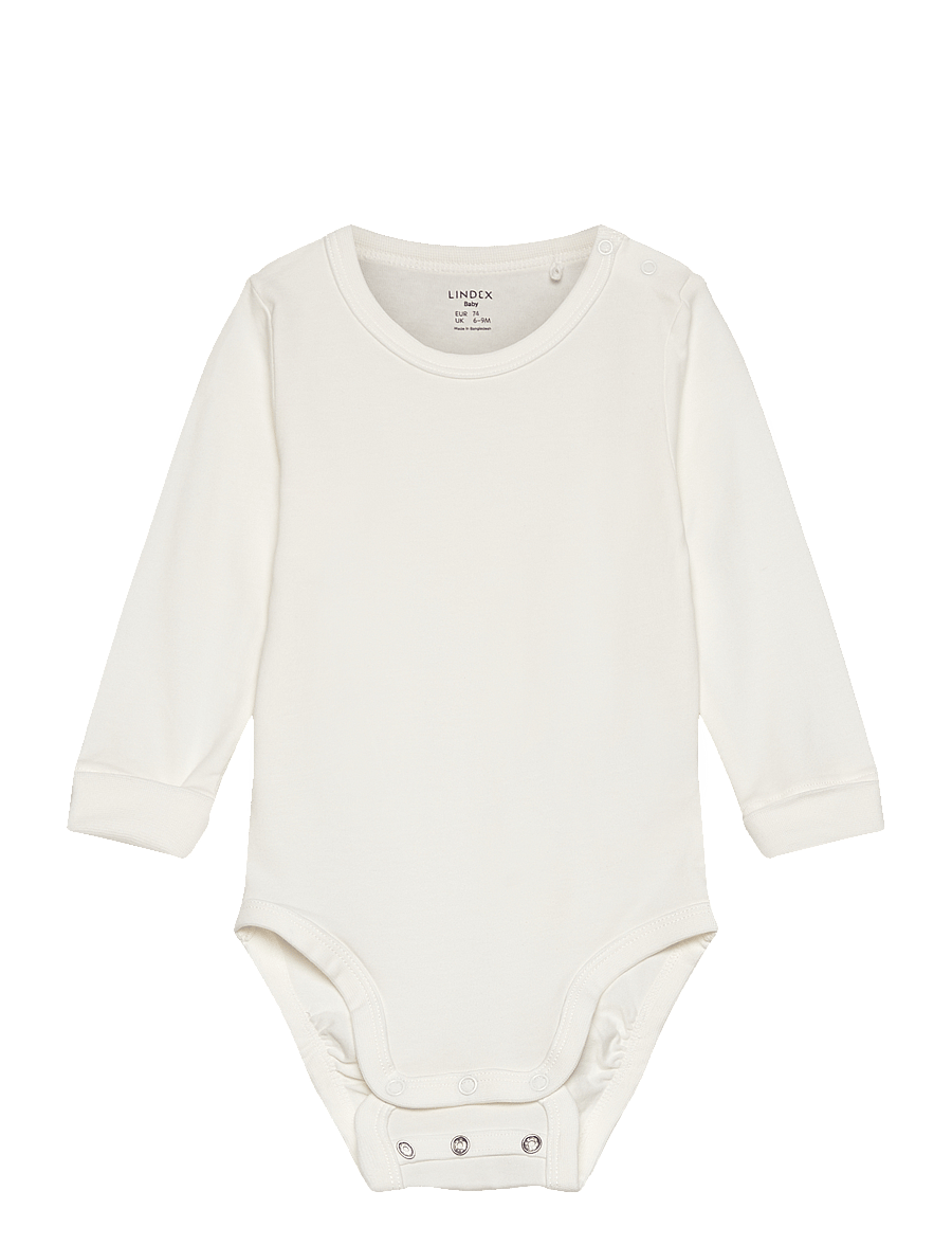 Lindex - Bodysuit - langärmelige bodys - light dusty white - 0