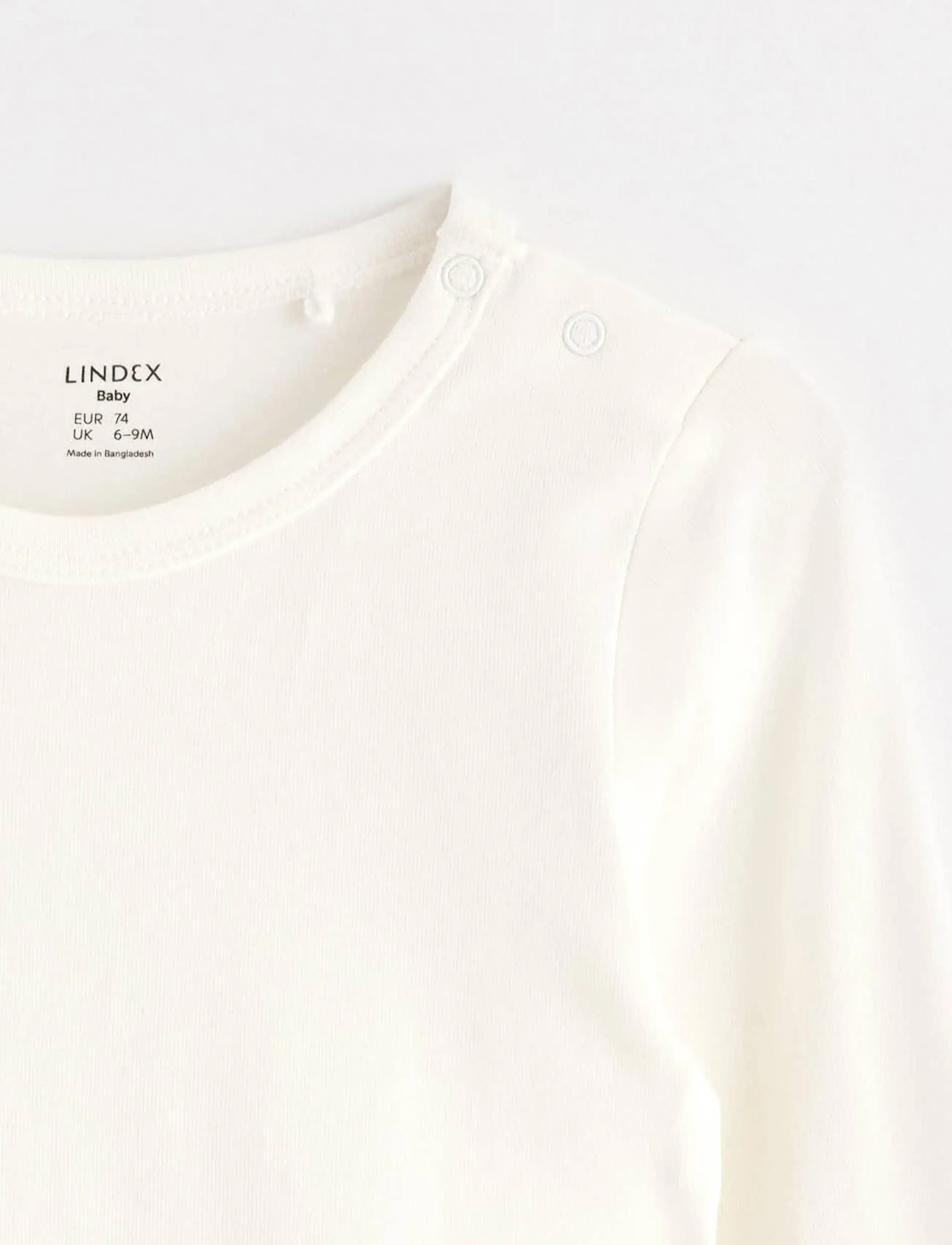 Lindex - Bodysuit - långärmade bodies - light dusty white - 2