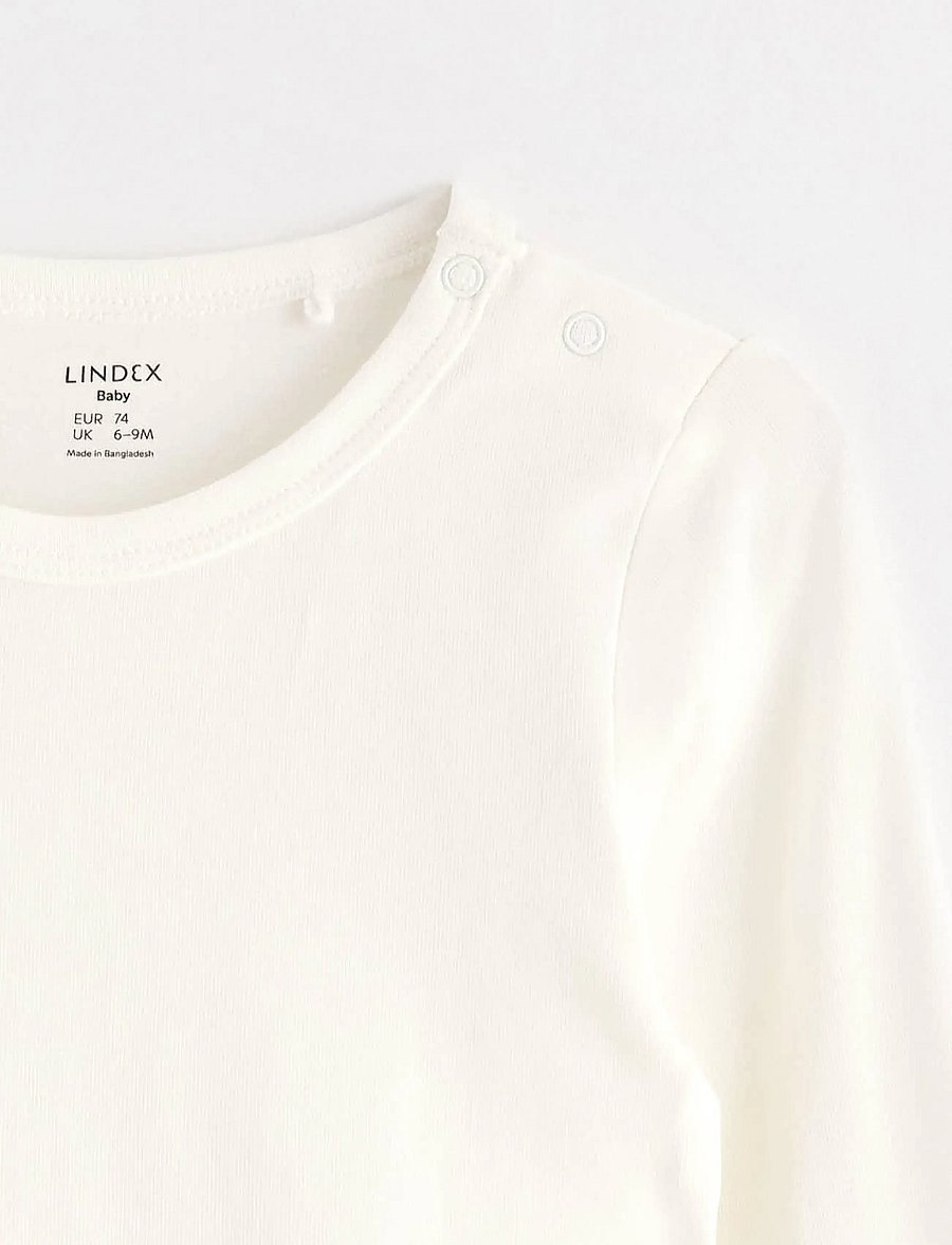 Lindex - Bodysuit - langärmelige bodys - light dusty white - 2
