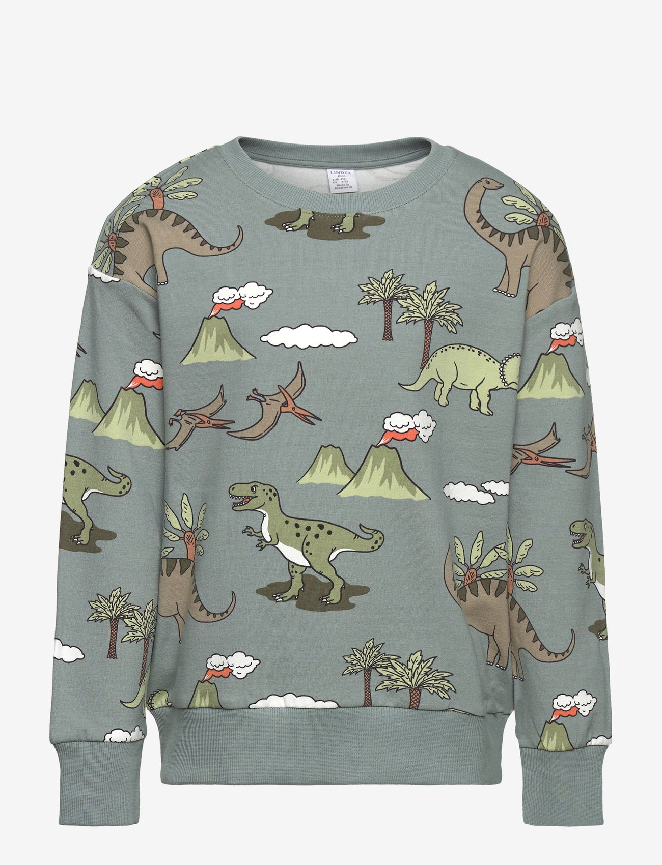 Lindex - Sweater dino aop - sweatshirts - dusty aqua - 1