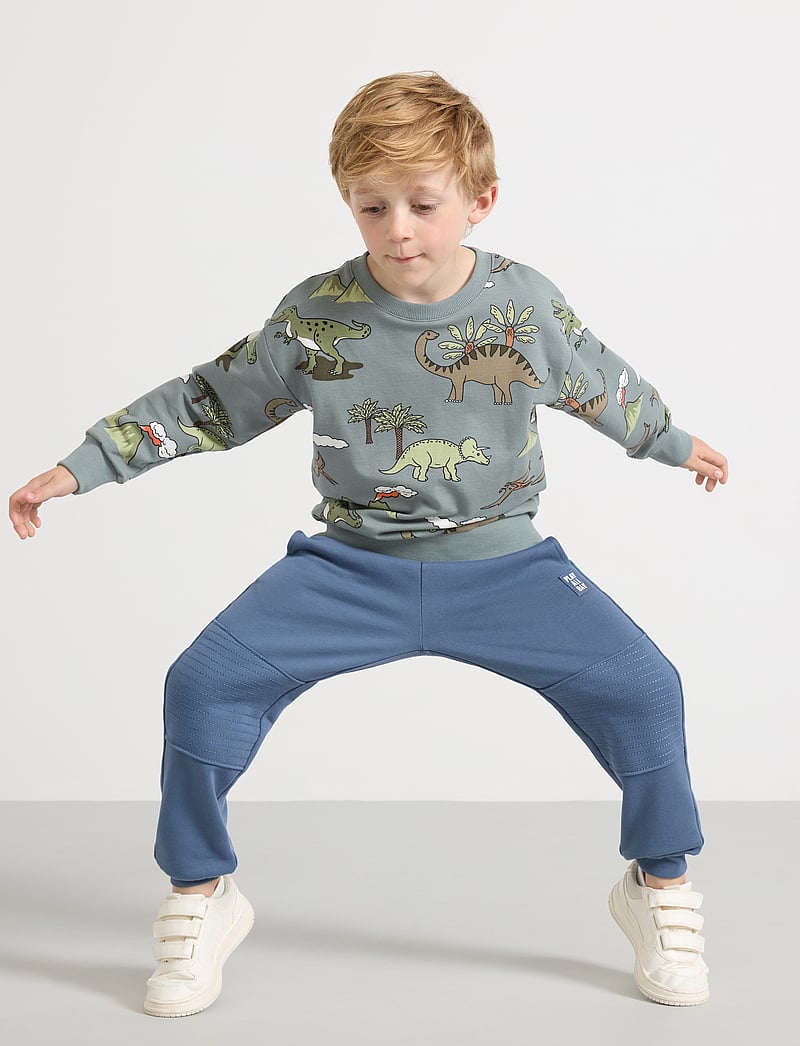 Lindex - Sweater dino aop - sweatshirts - dusty aqua - 4