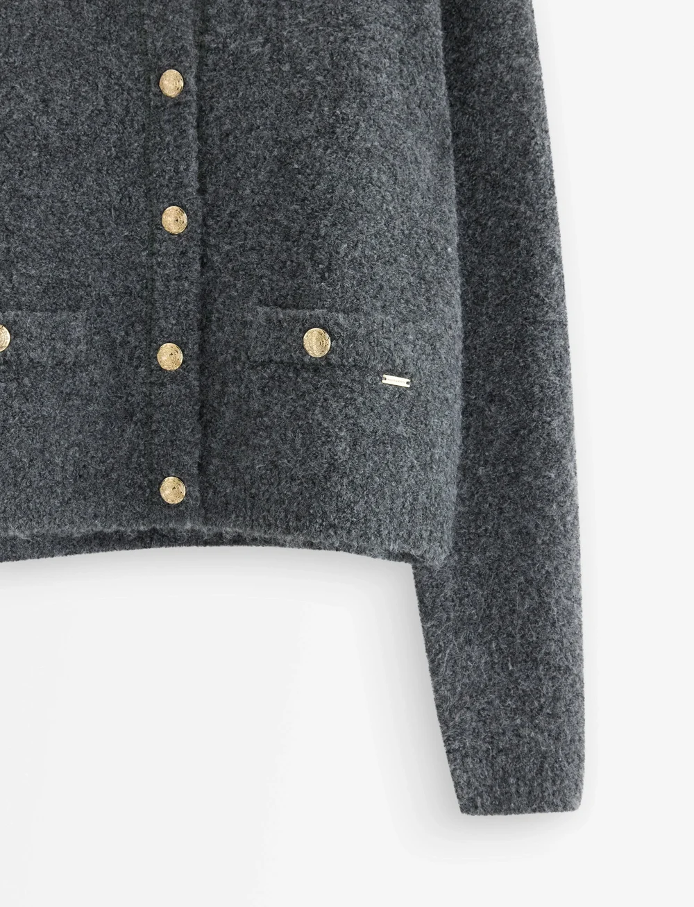 Lindex - Jacket Lunar knitted - koftor - dark grey melange - 5