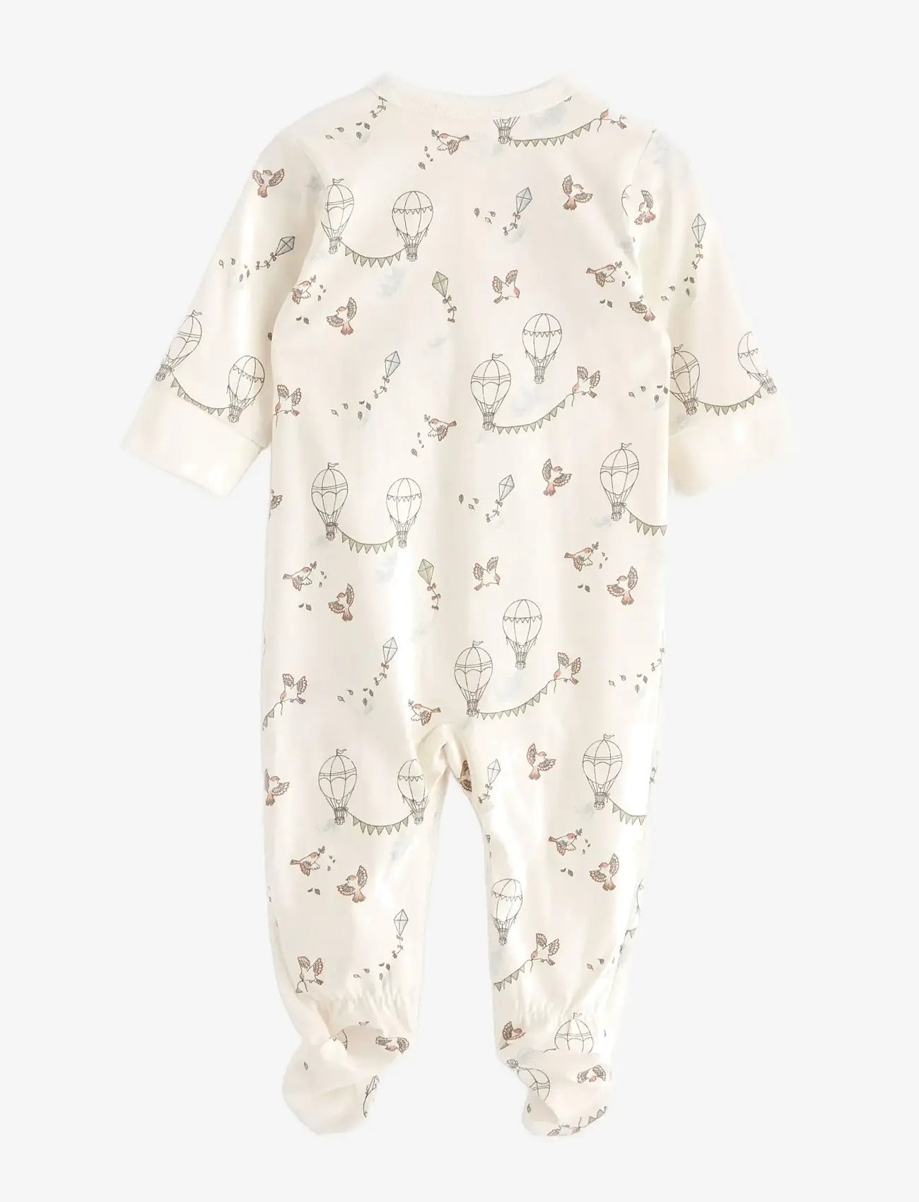 Lindex - Pyjamas w foot newborn - light dusty white - 1