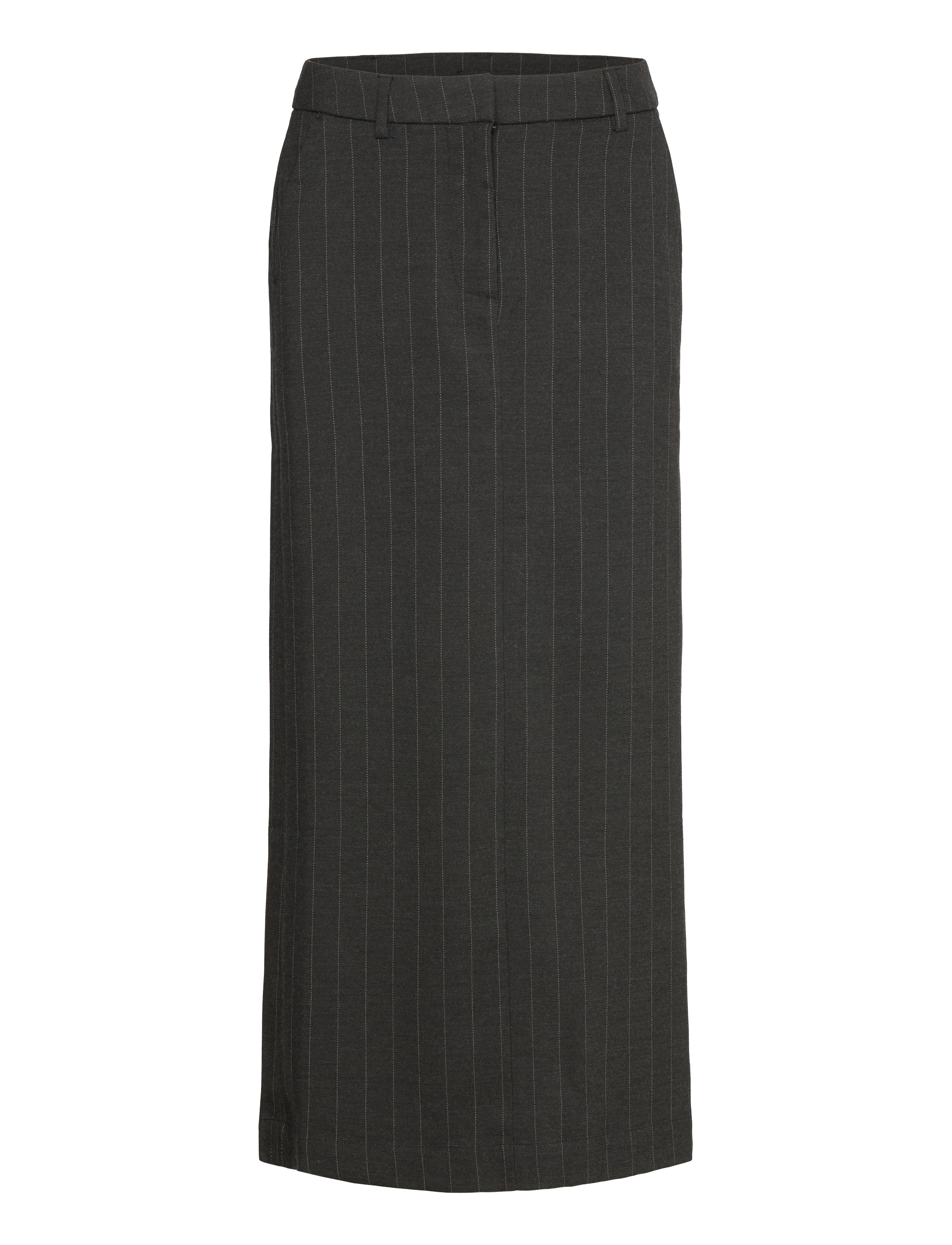 Lindex Skirt Winny Pinstripe - Kjolar - DARK GREY MELANGE / grey