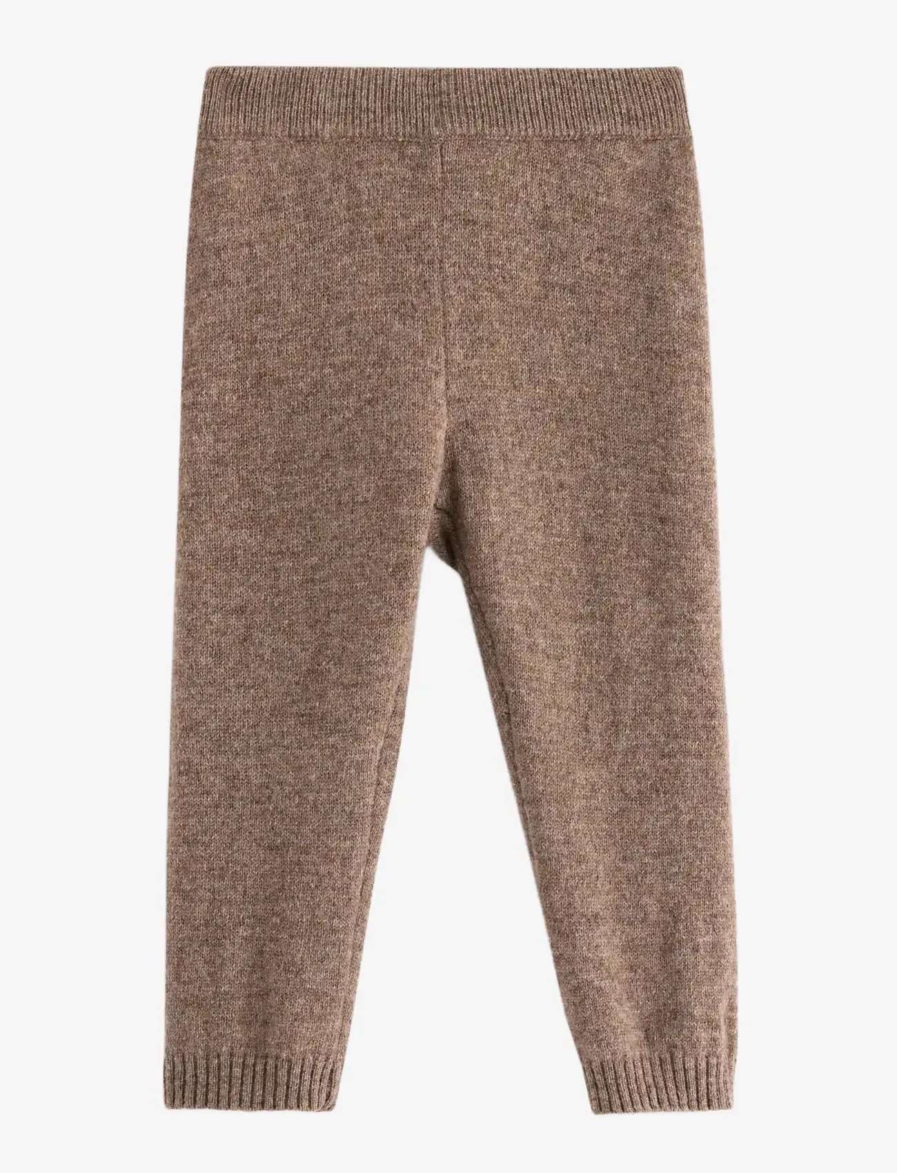 Lindex - Leggings knitted wool - brown melange - 0