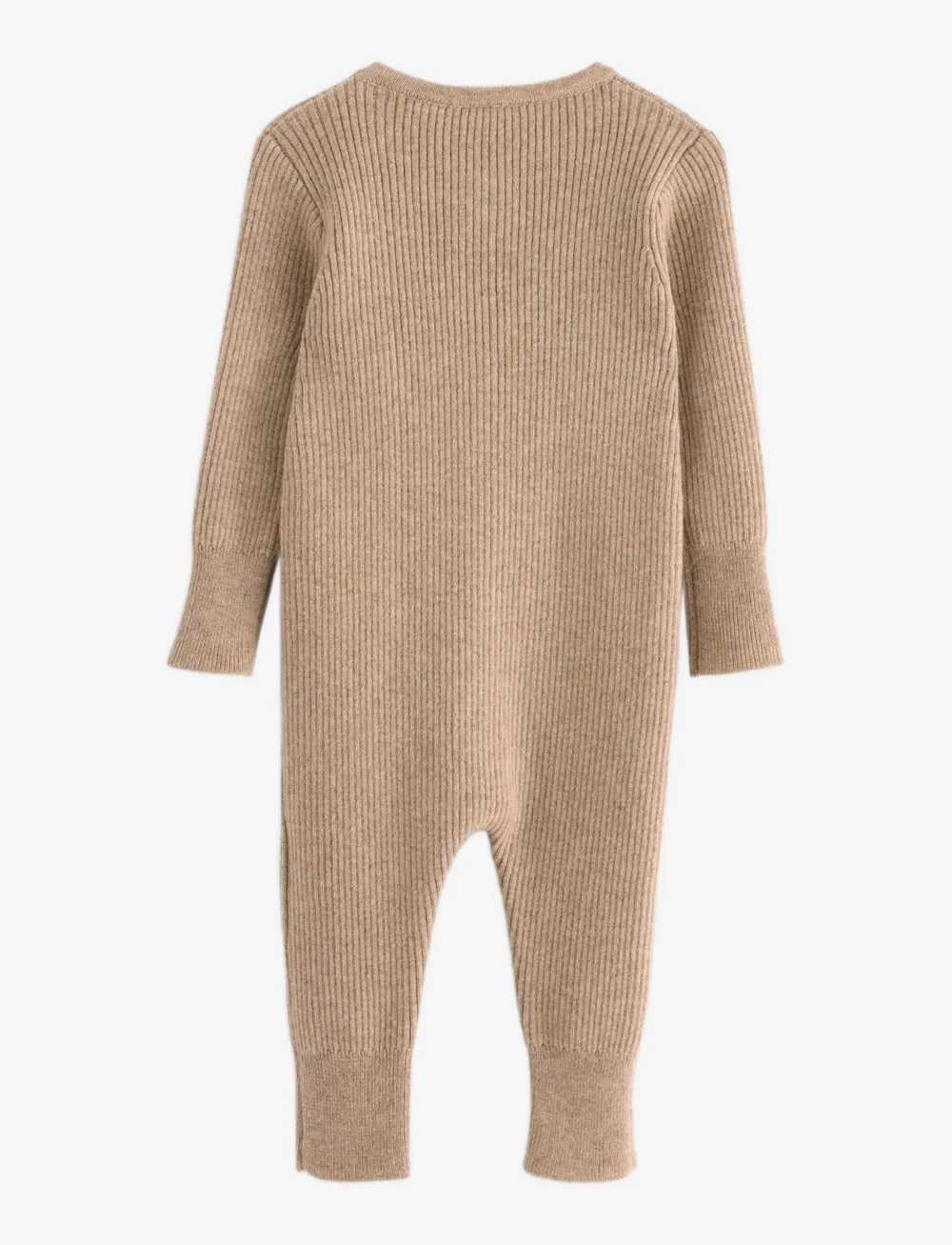 Lindex - Onesie knitted wool - långärmade bodysuits - beige melange - 1