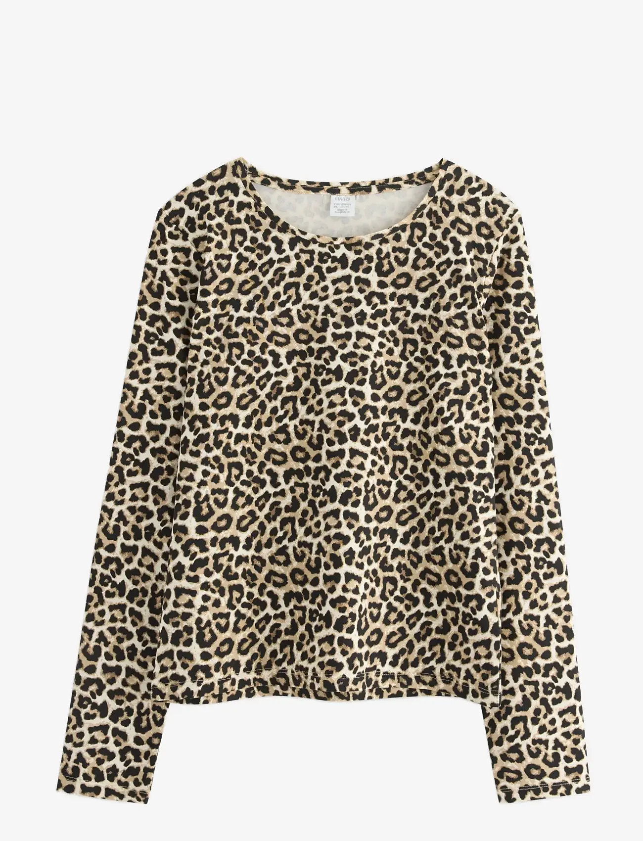 Lindex - Top long sleeve basic - langærmede t-shirts - beige - 1