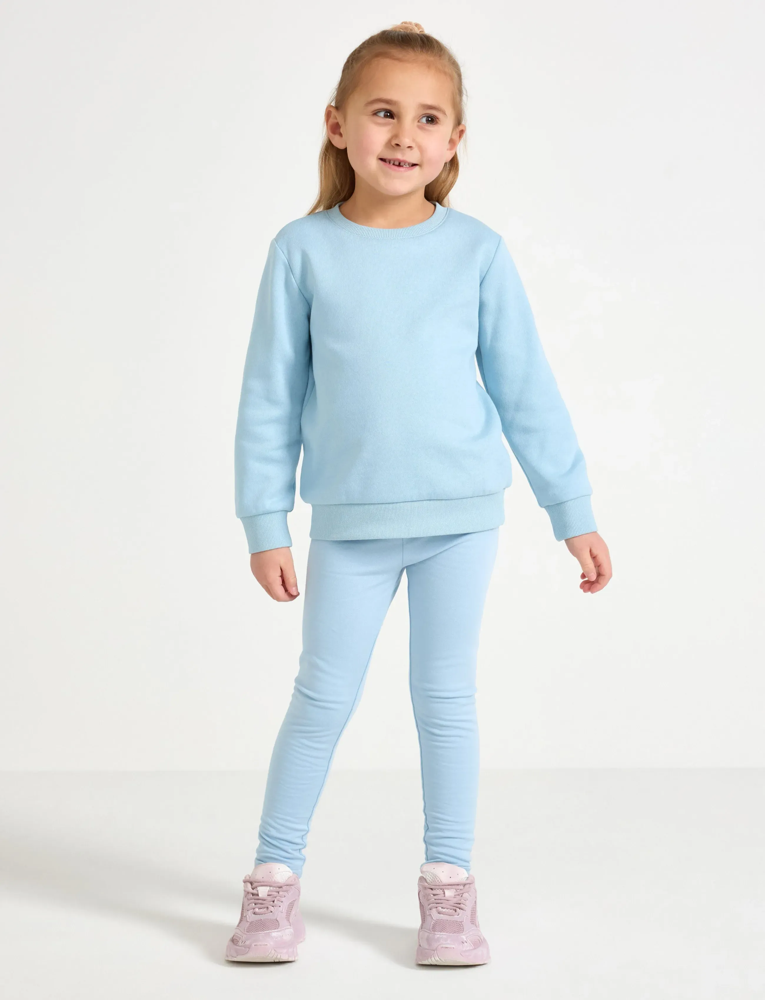 Lindex Leggings basic brushed inside - Leggings - LIGHT BLUE / blue