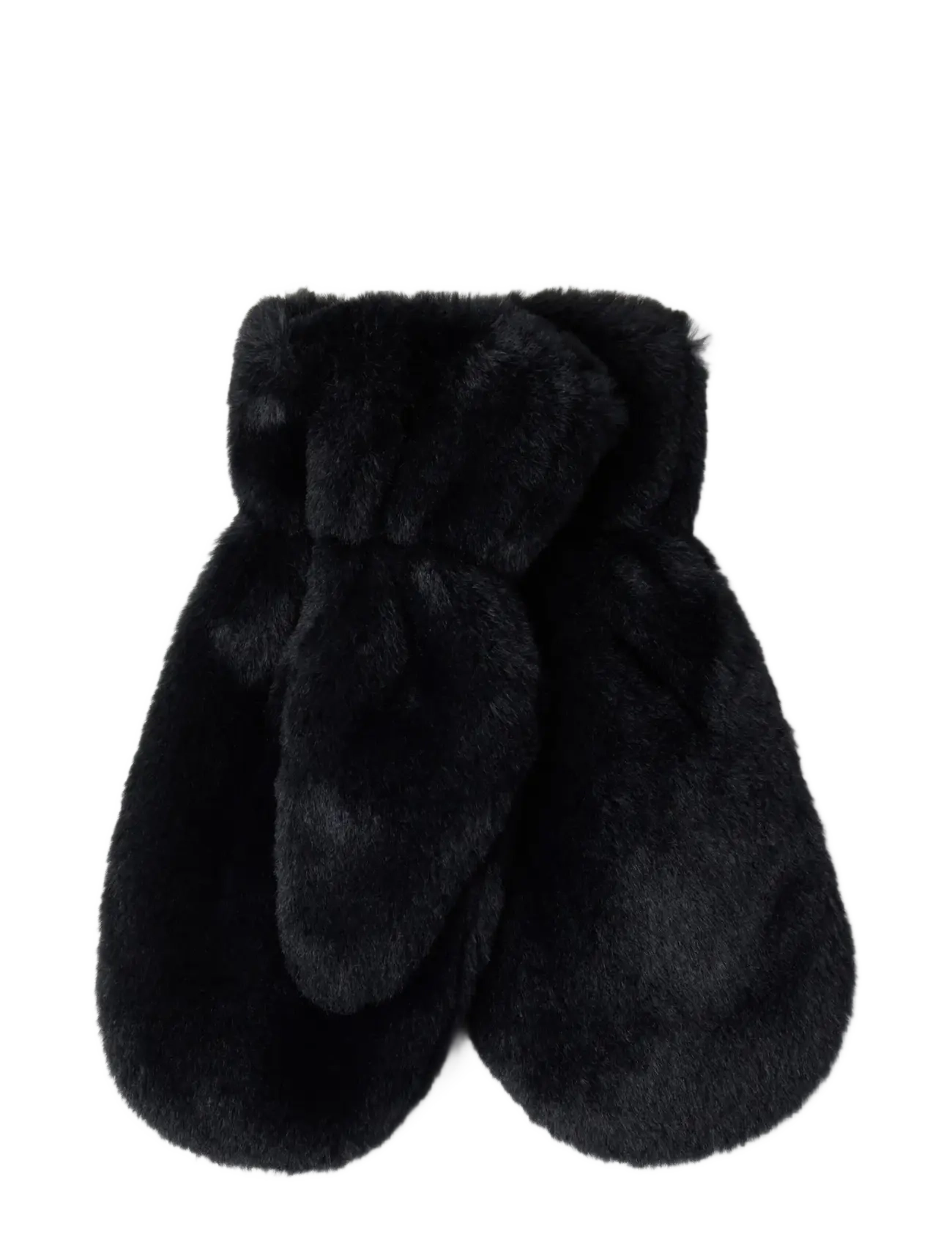 Lindex - Mittens in faux fur - handschuhe - black - 1