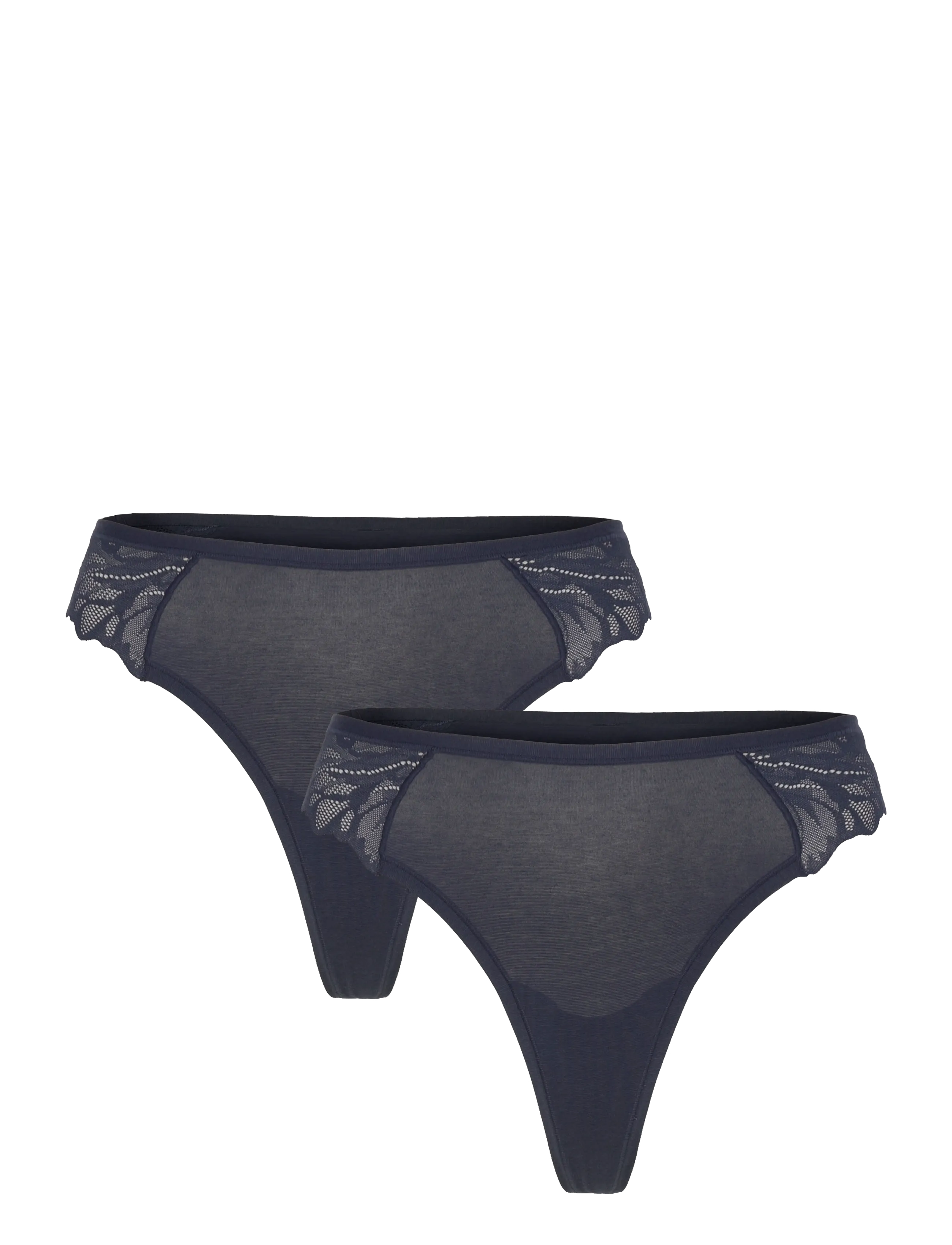 Lindex Brief Thong Reg Blenda Co W La, XL, Panties, Marineblau - Thong, Frauen