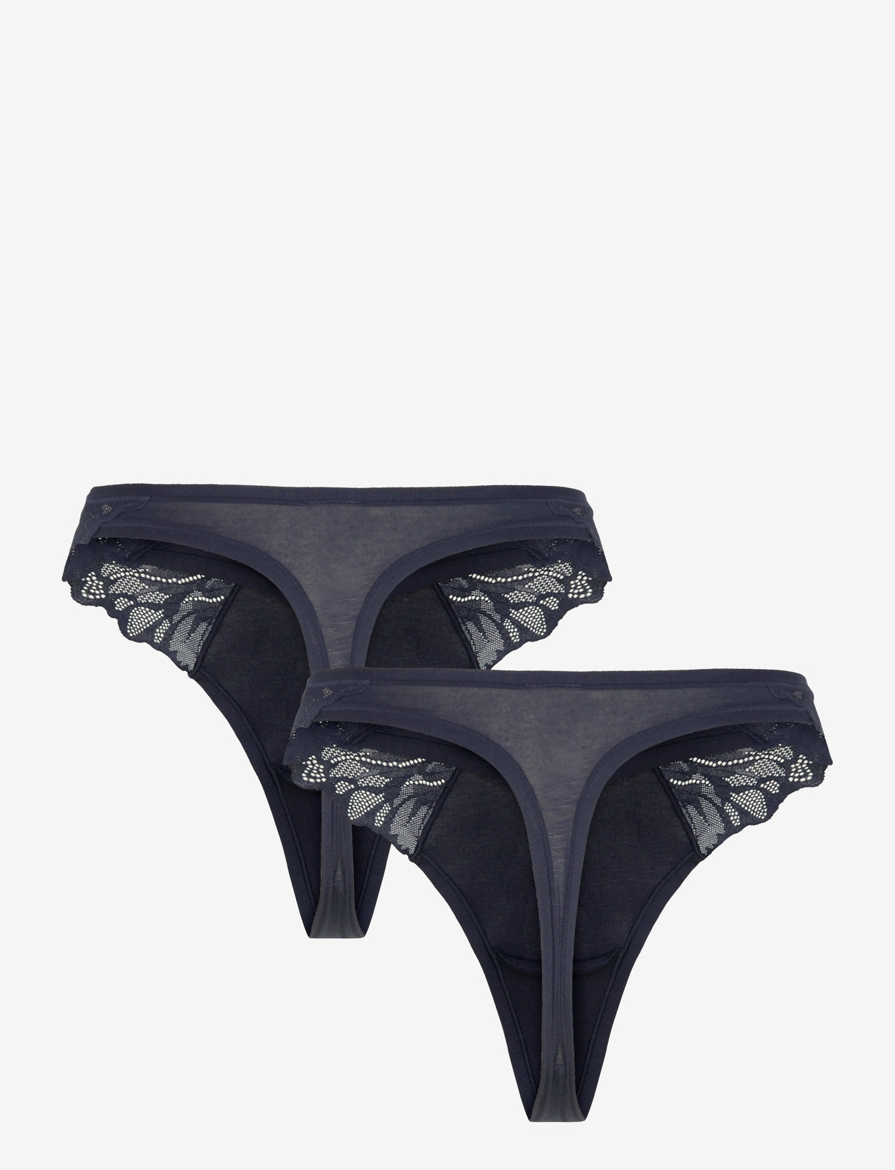 Lindex - Brief thong reg Blenda co w la - string - navy - 2