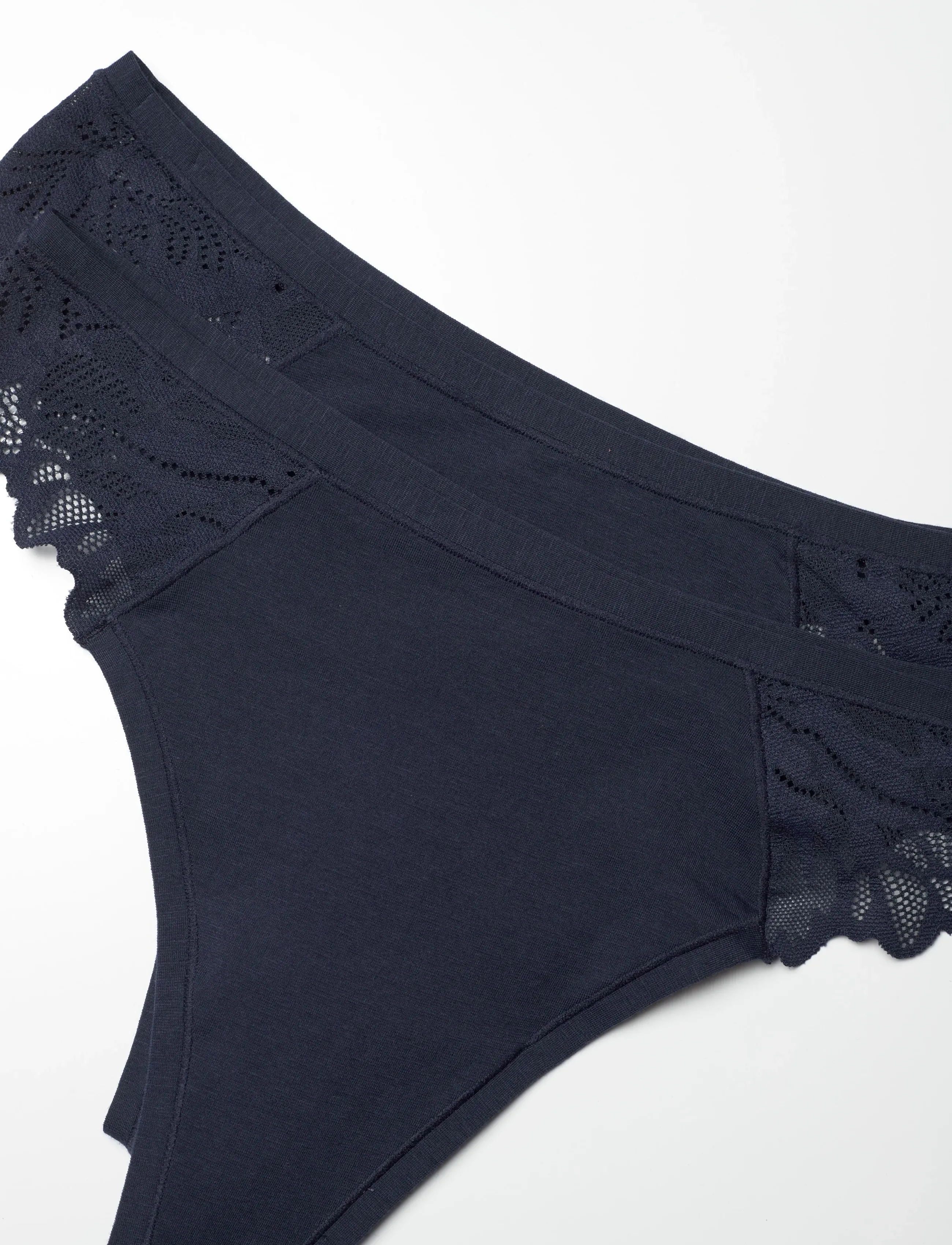 Lindex - Brief thong reg Blenda co w la - string - navy - 1