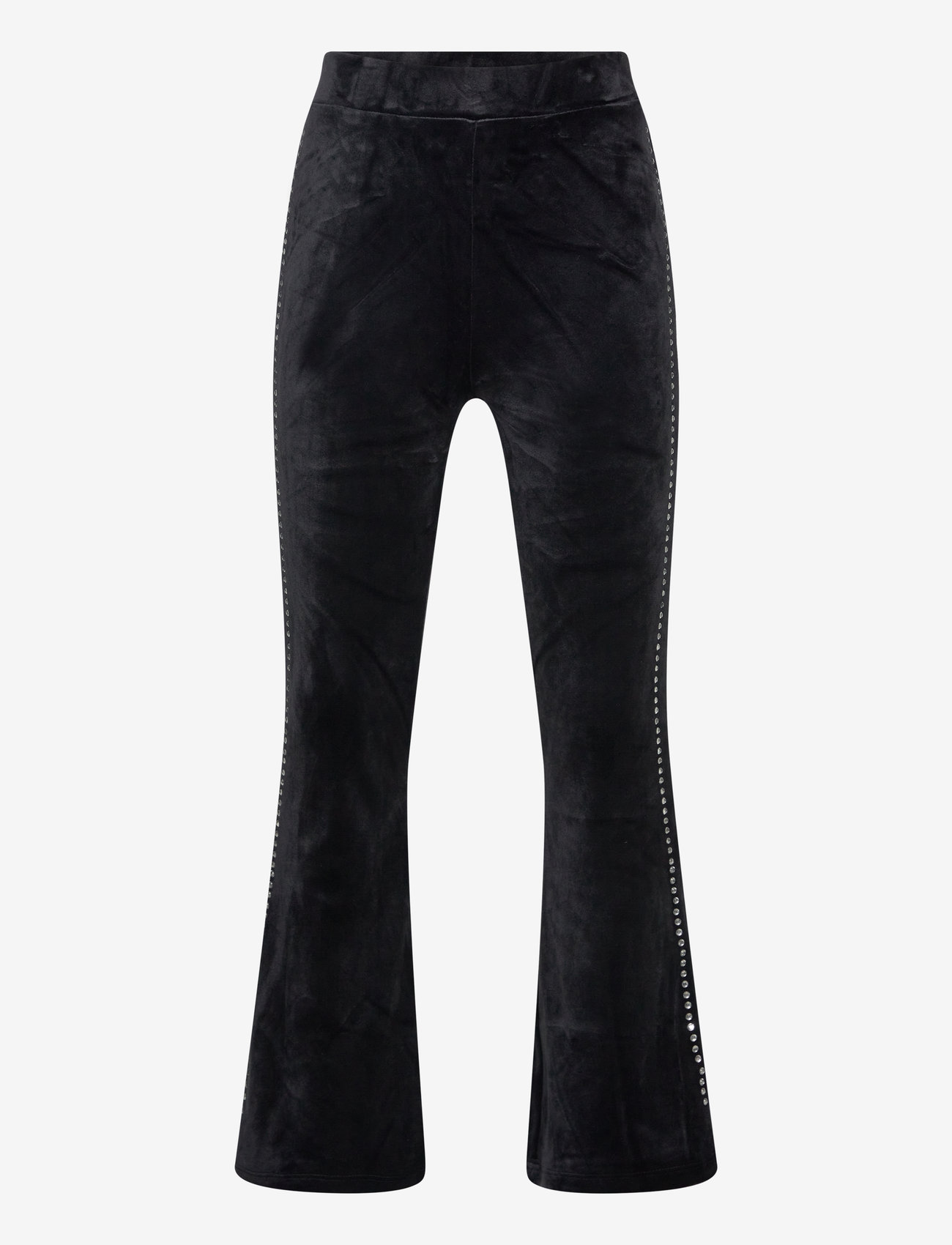 Lindex - Trousers velour flare - housut - black - 1
