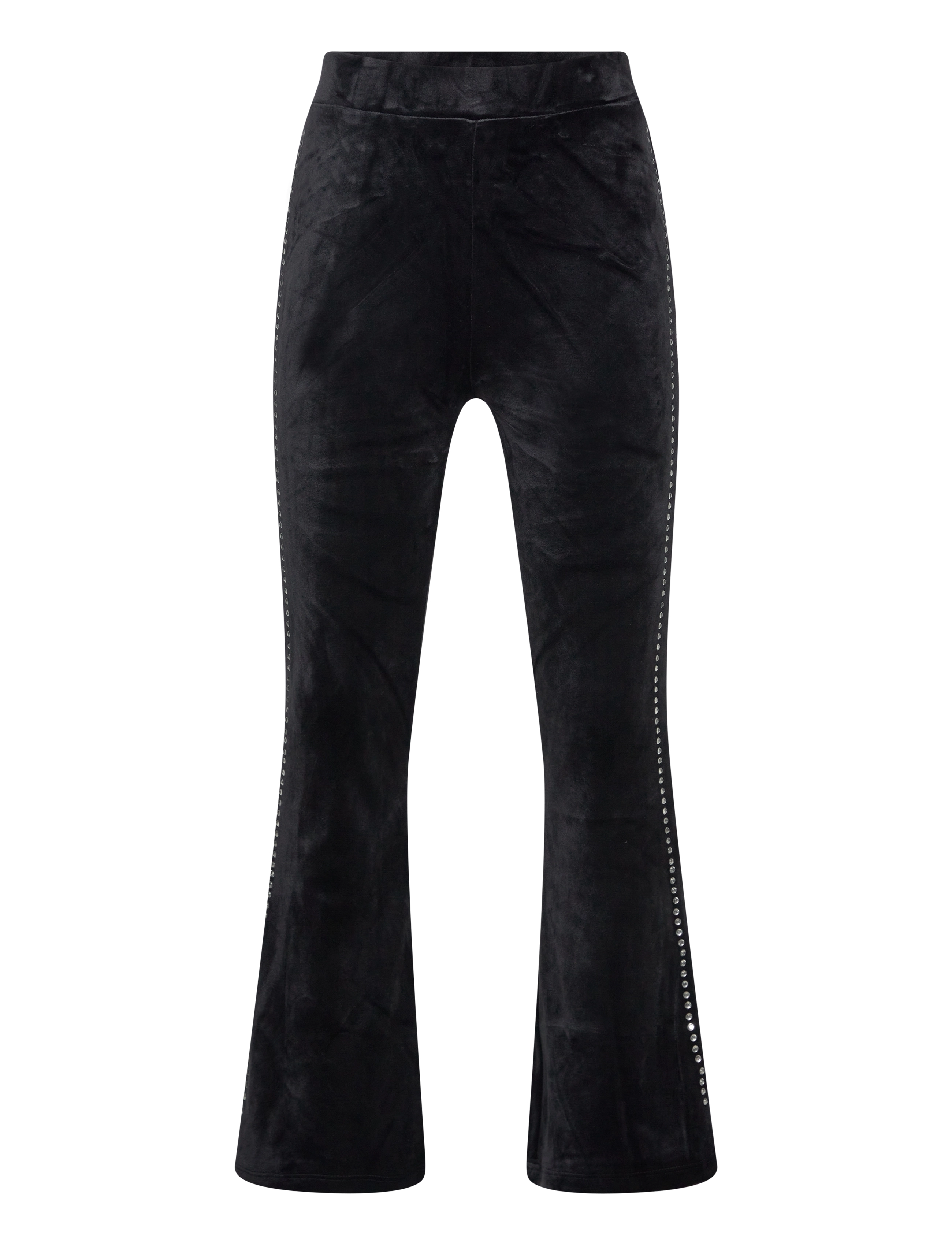 Lindex Trousers velour flare - Underdele - BLACK / black