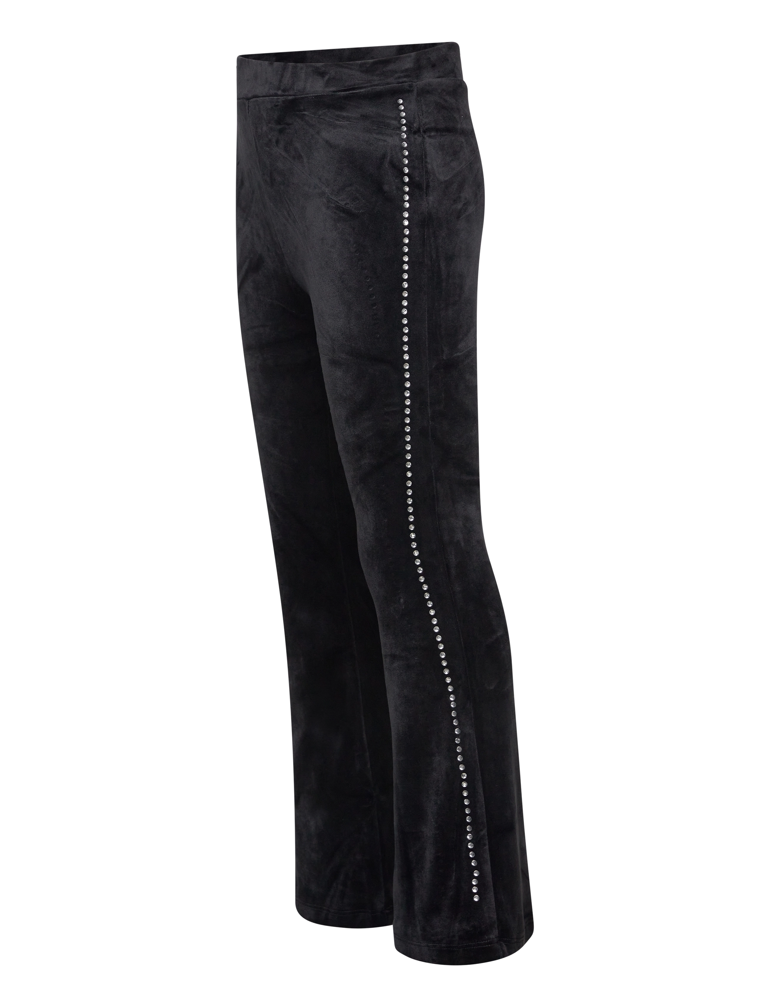 Lindex - Trousers velour flare - laveste priser - black - 3