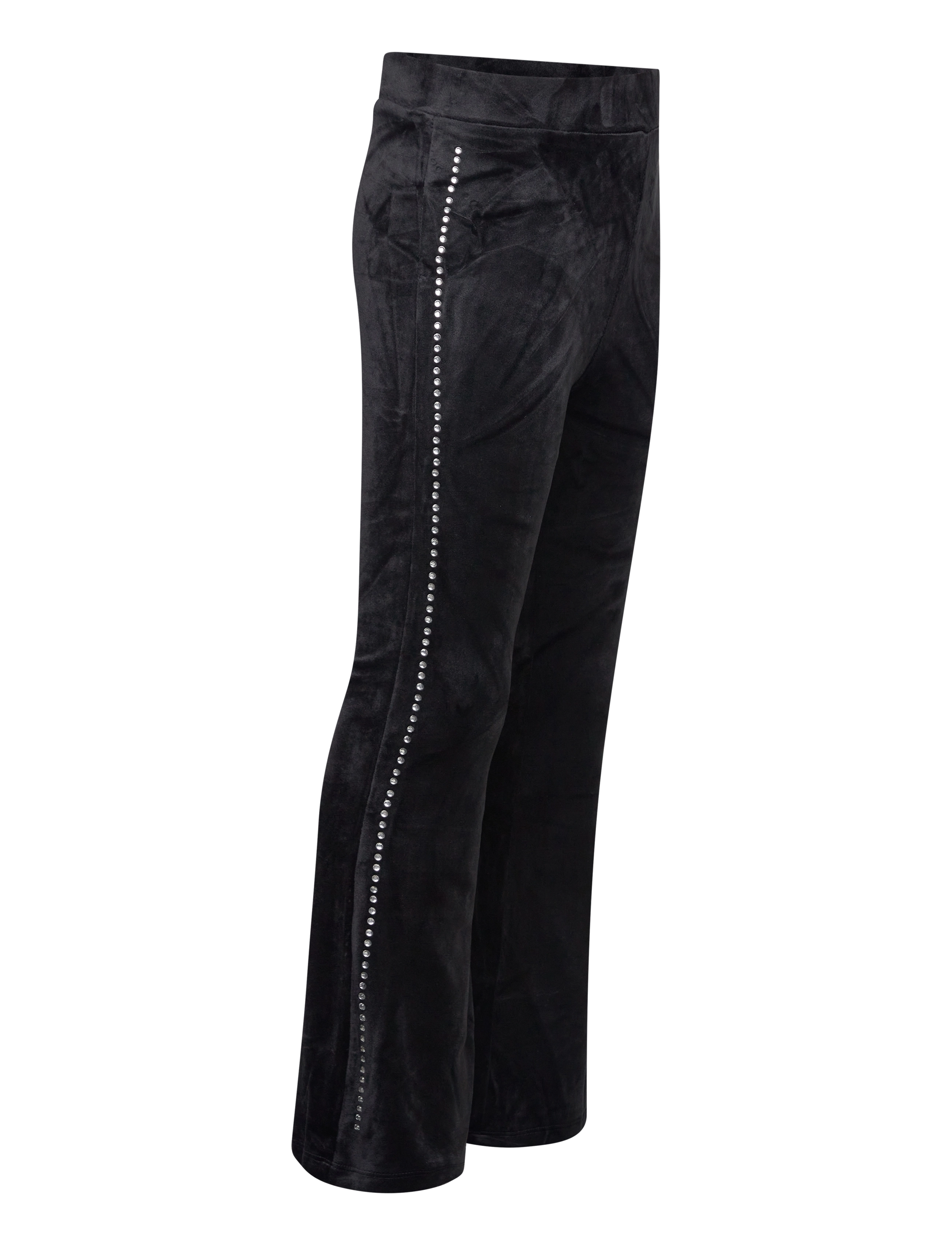 Lindex - Trousers velour flare - laveste priser - black - 4