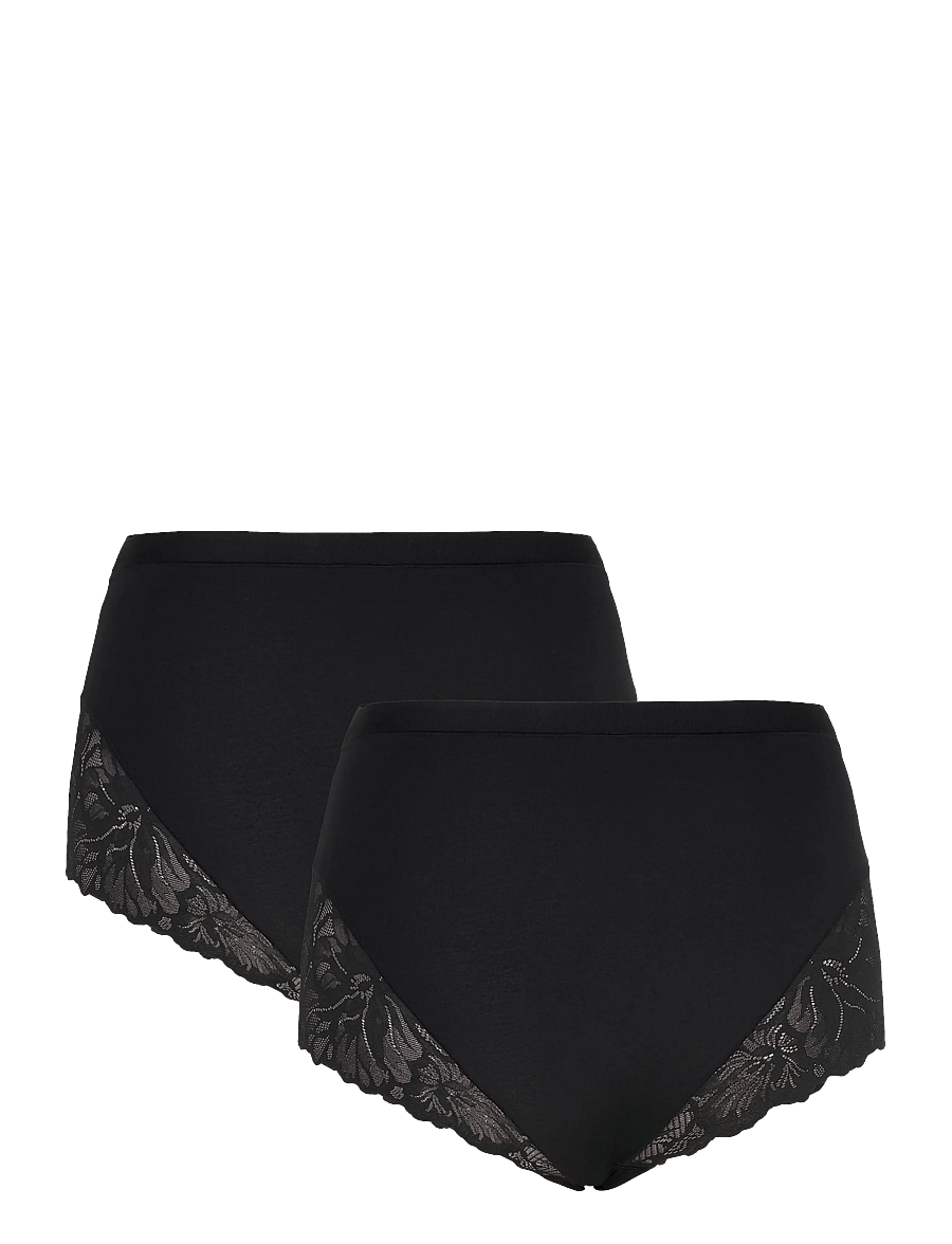 Lindex - Brief high Blenda co w lace 2 - midi & maxi trosor - black - 1