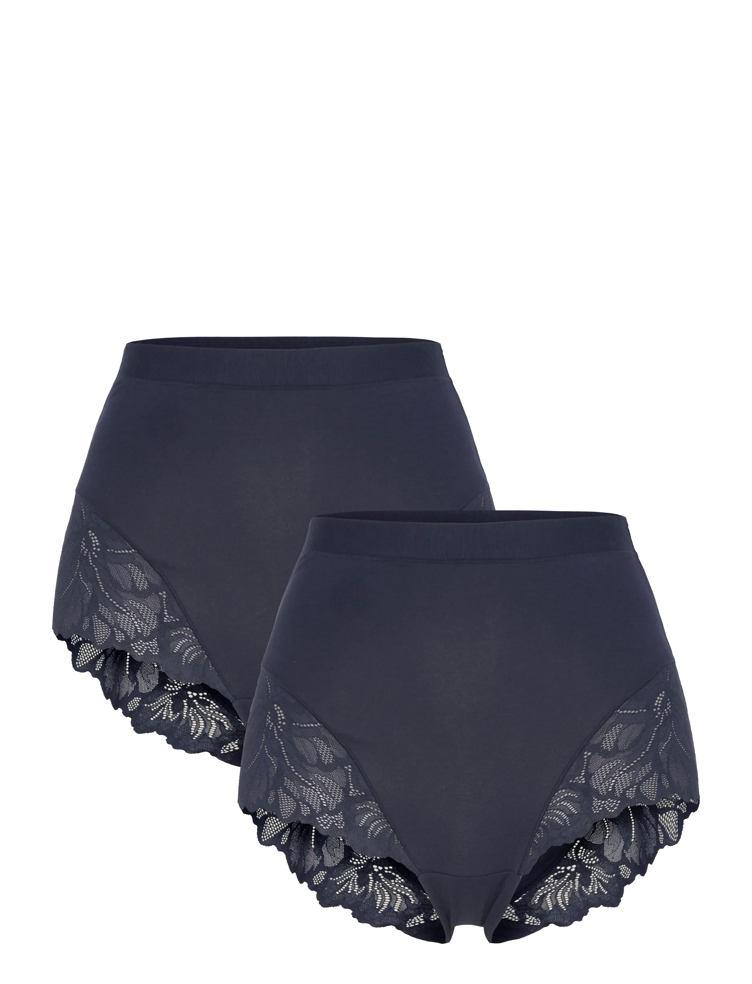 Lindex Brief High Blenda Co W Lace 2, S, Panties, Marineblau - Briefs, Frauen