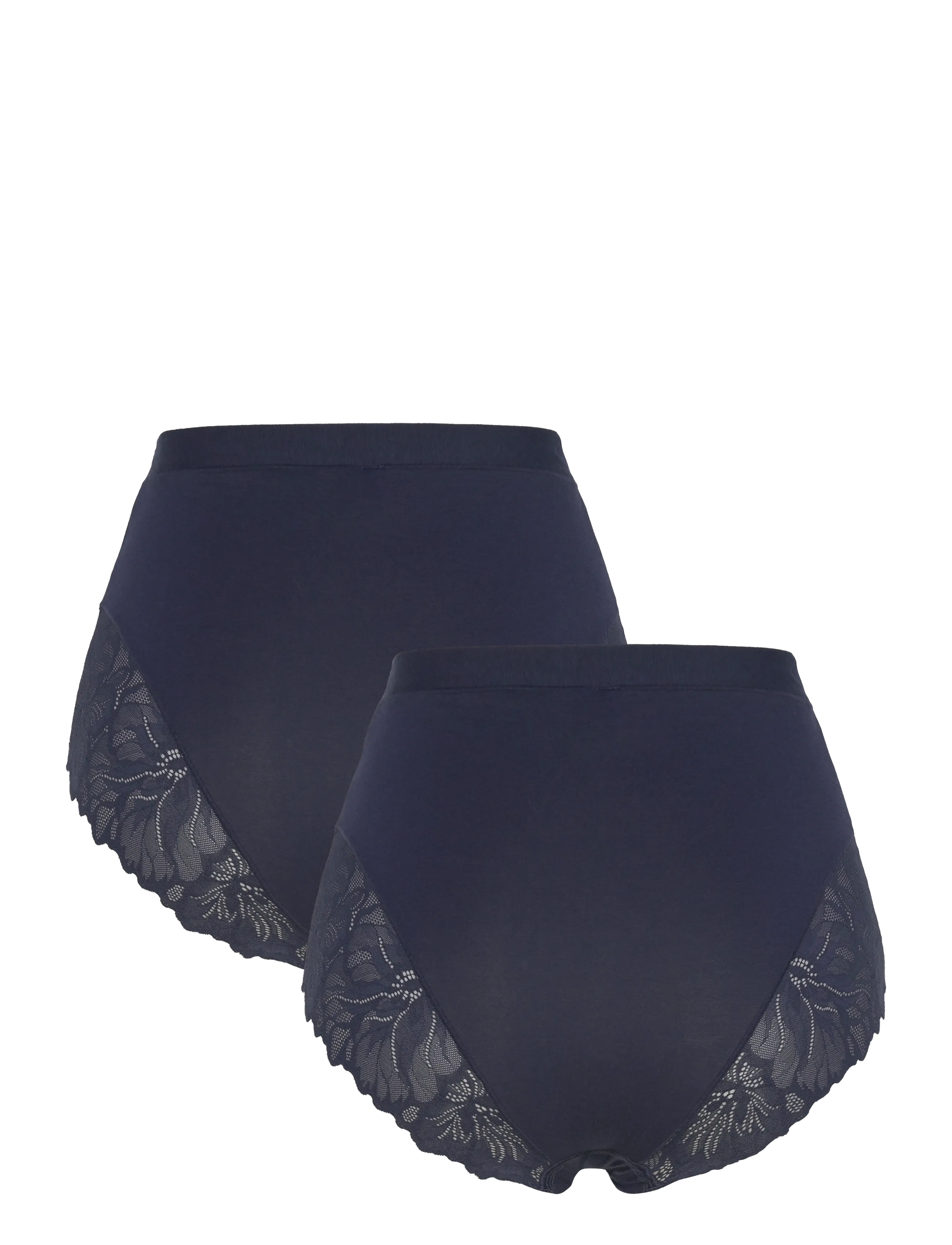 Lindex - Brief high Blenda co w lace 2 - midi & maxi slips - navy - 2