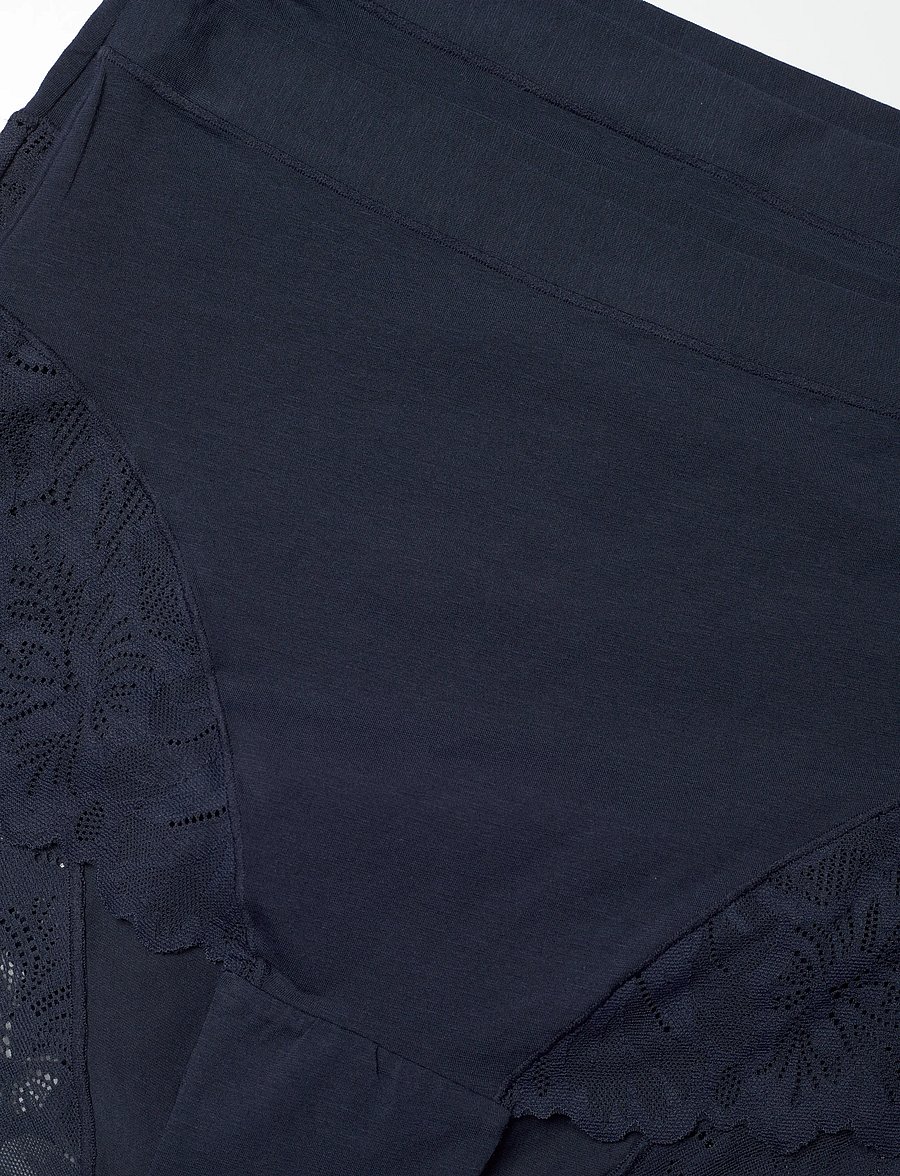 Lindex - Brief high Blenda co w lace 2 - midi & maxi trusser - navy - 1