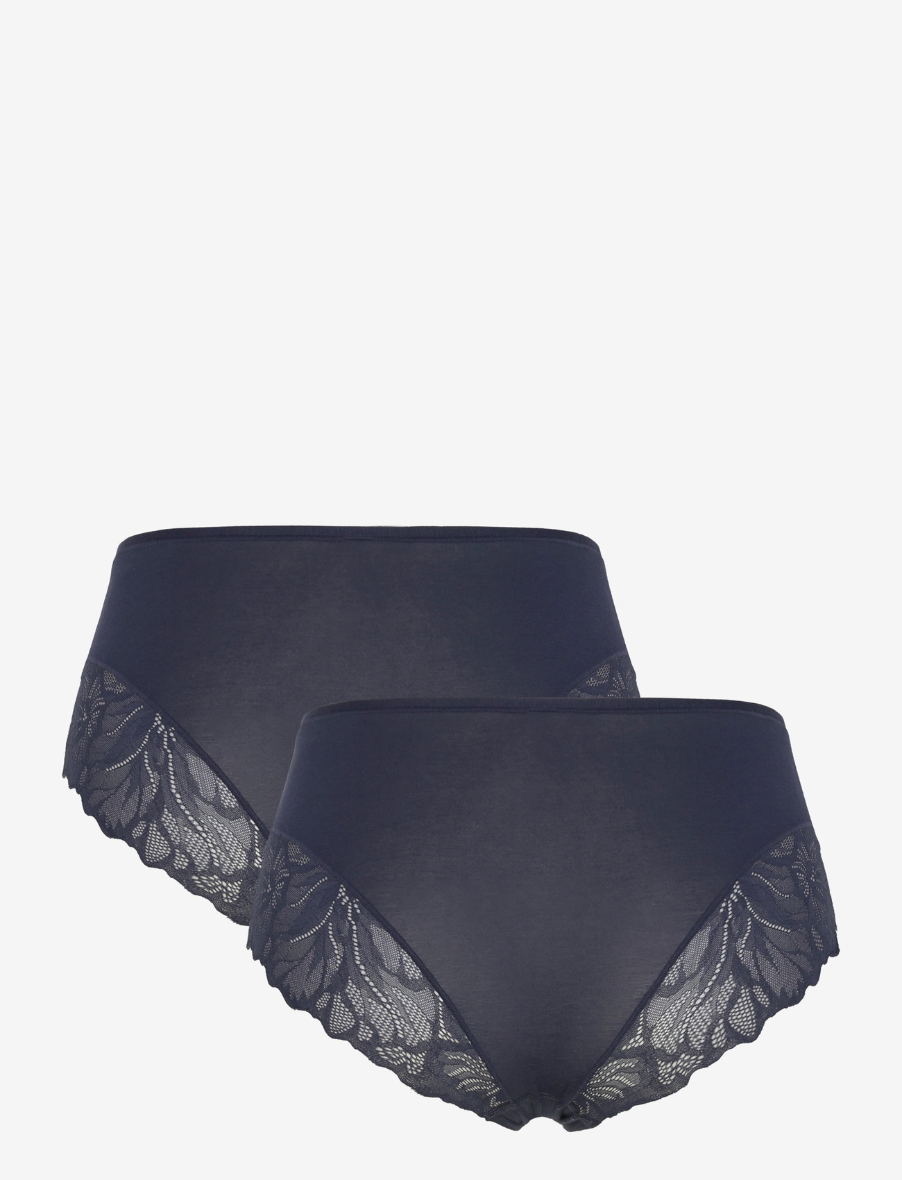 Lindex - Brief reg Blenda cotton w lace - hipsters & hotpants - navy - 2