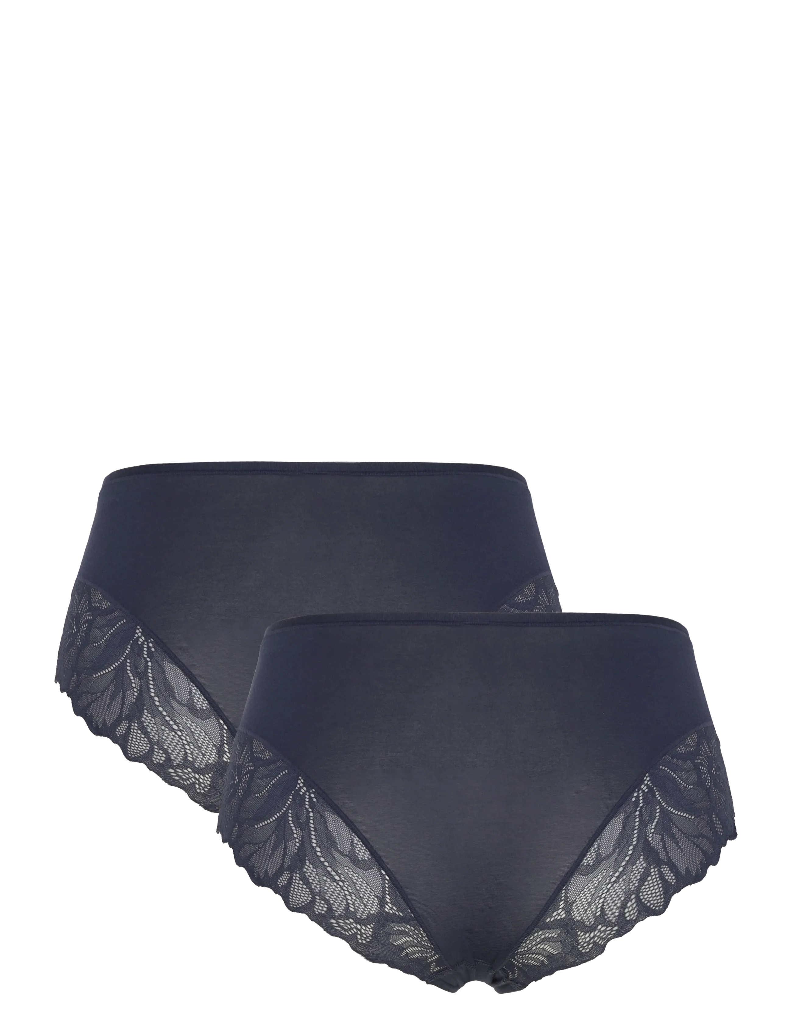 Lindex - Brief reg Blenda cotton w lace - hipster & boxershorts - navy - 2