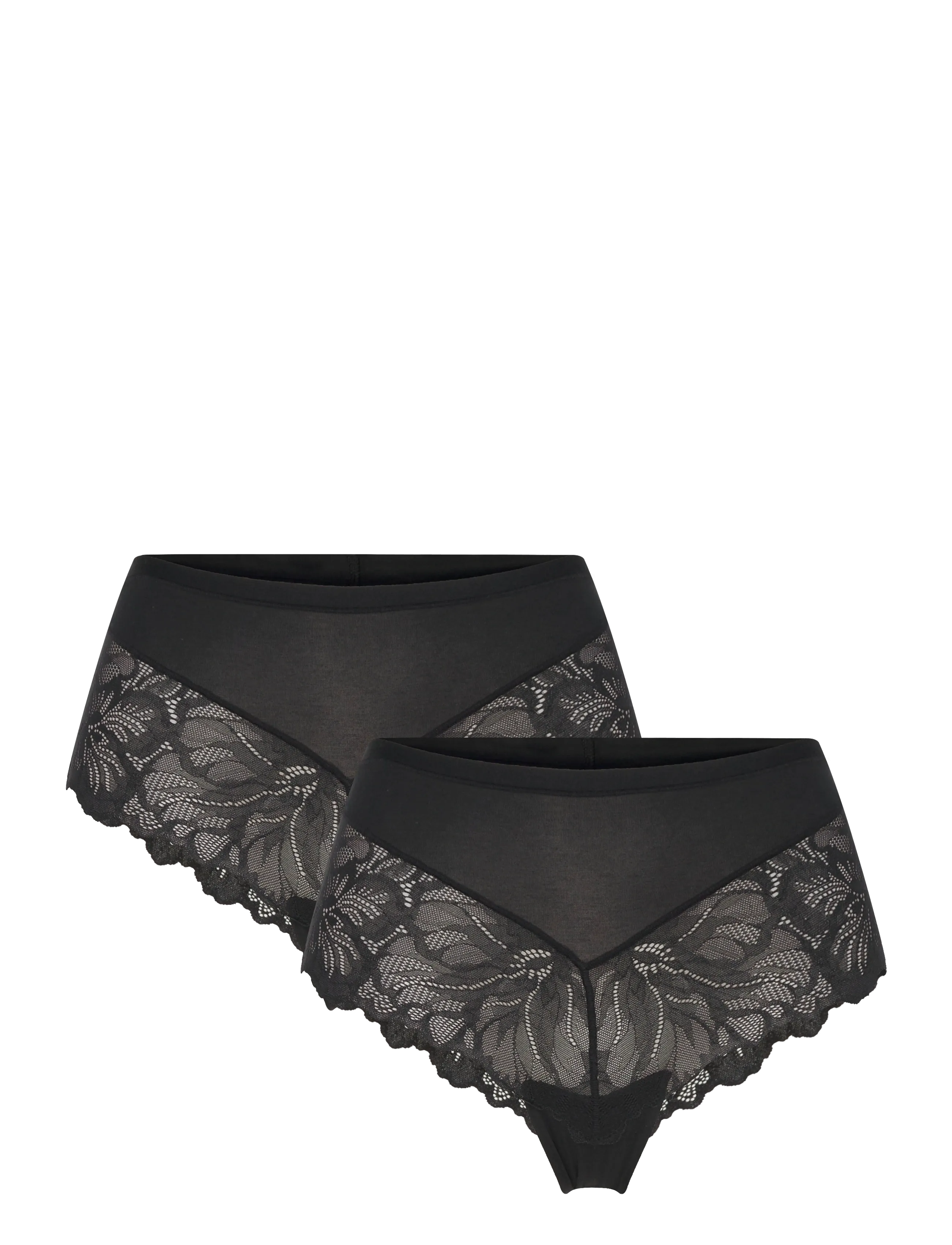 Lindex Brief Brazilian High Blenda W, Kvinder, Højtaljede Blonde Trusser, Sort, Str: XS