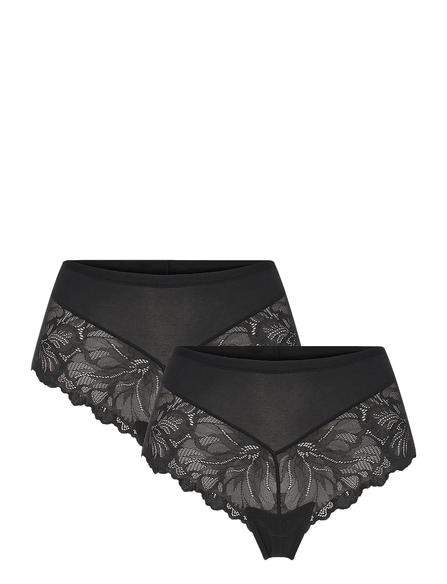 Lindex - Brief Brazilian high Blenda w - brazylijskie figi - black - 0