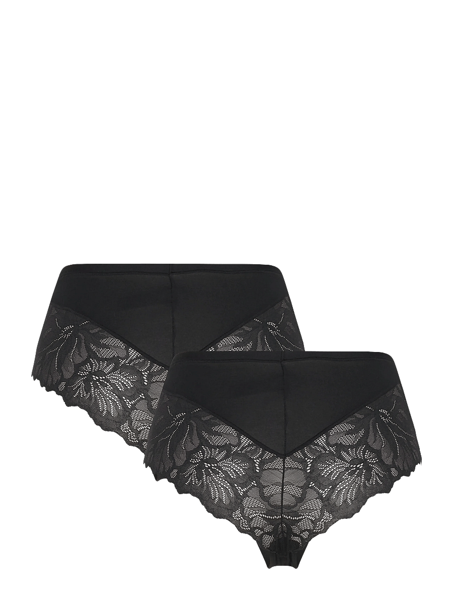 Lindex - Brief Brazilian high Blenda w - brazylijskie figi - black - 2
