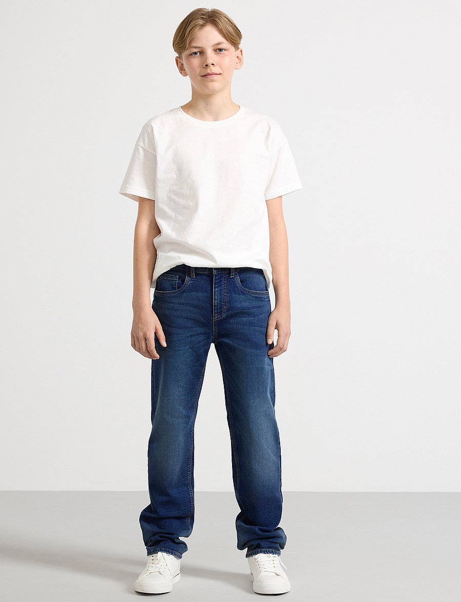Lindex - STAFFAN Regular straight superstretch jeans - regular jeans - dark denim - 0