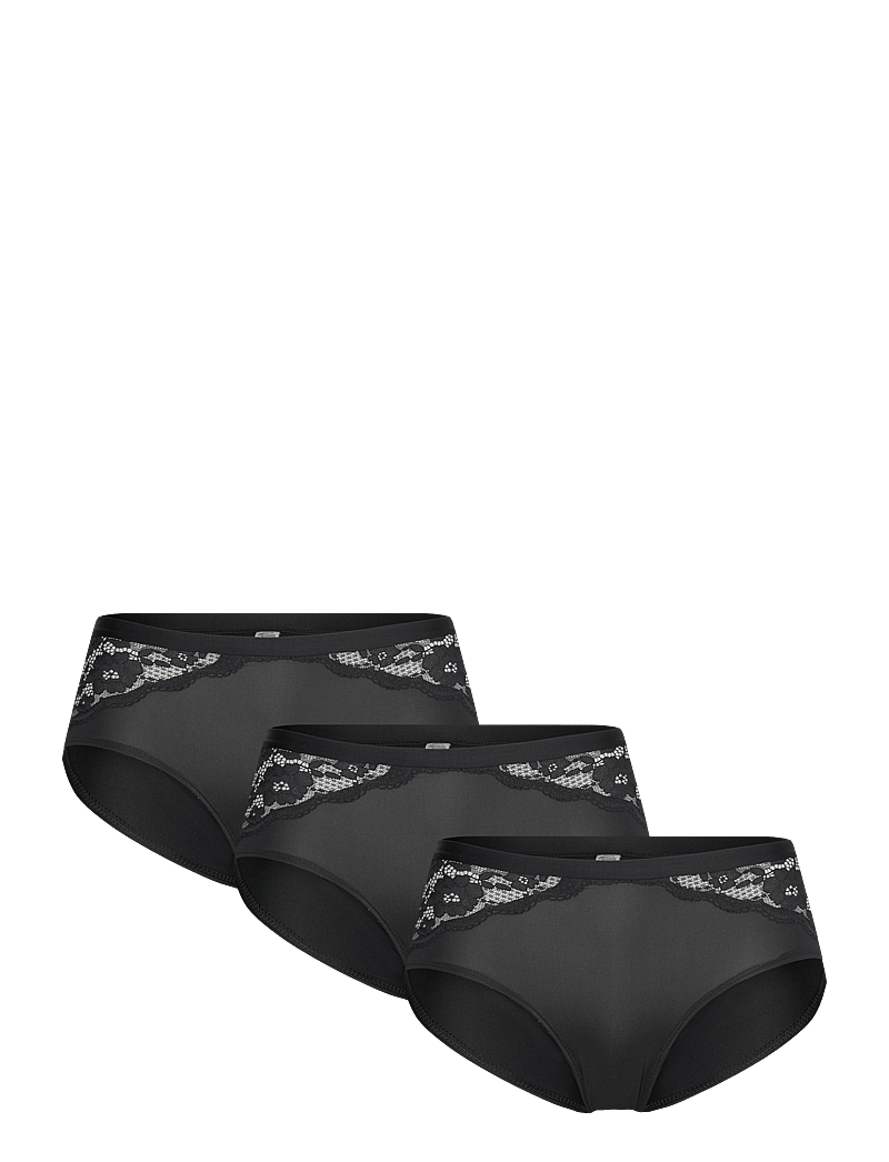 Lindex - Brief Iris Regular 3 pack - püksikud - black - 0