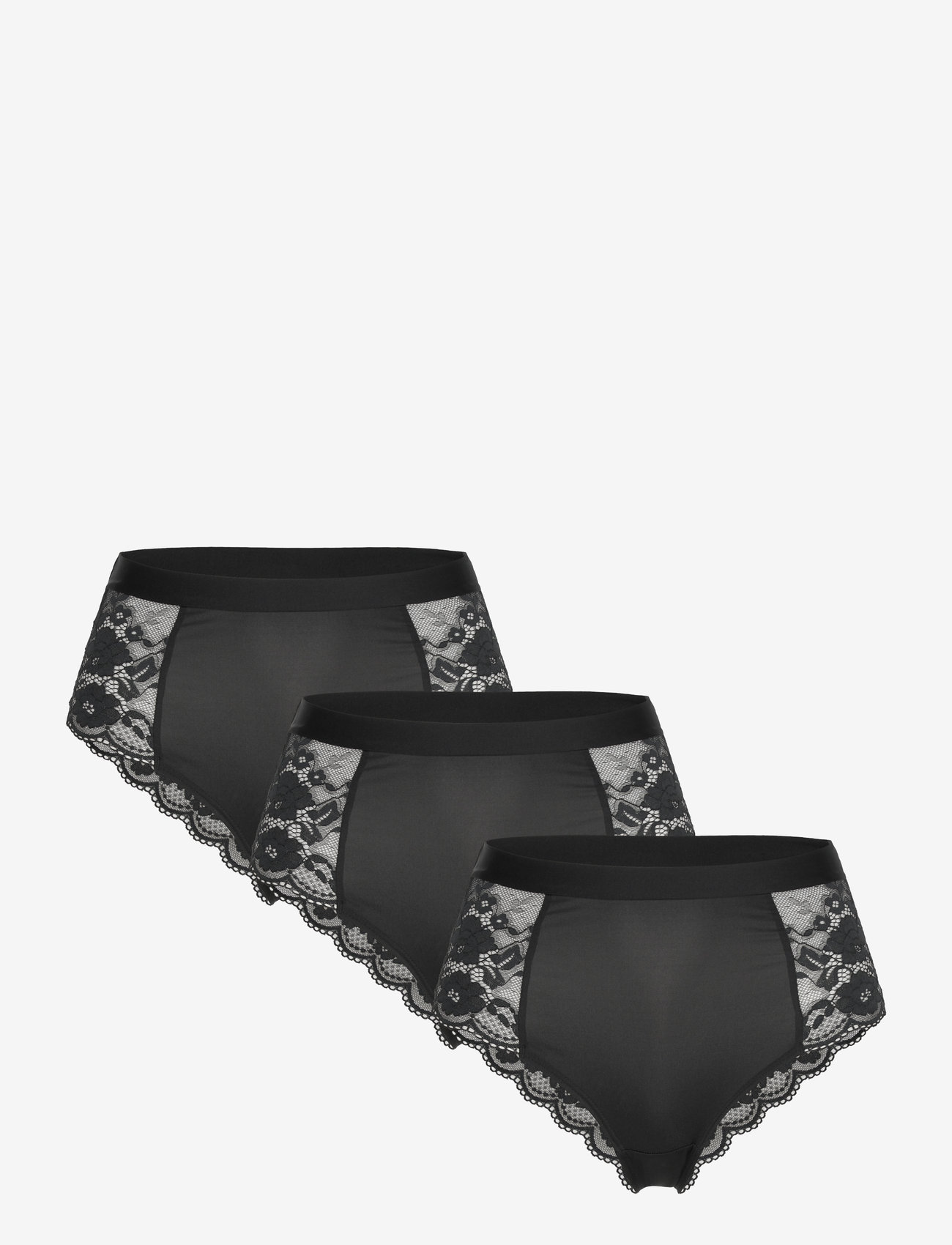 Lindex - Brief Brazilian high Iris 3 p - black - 0