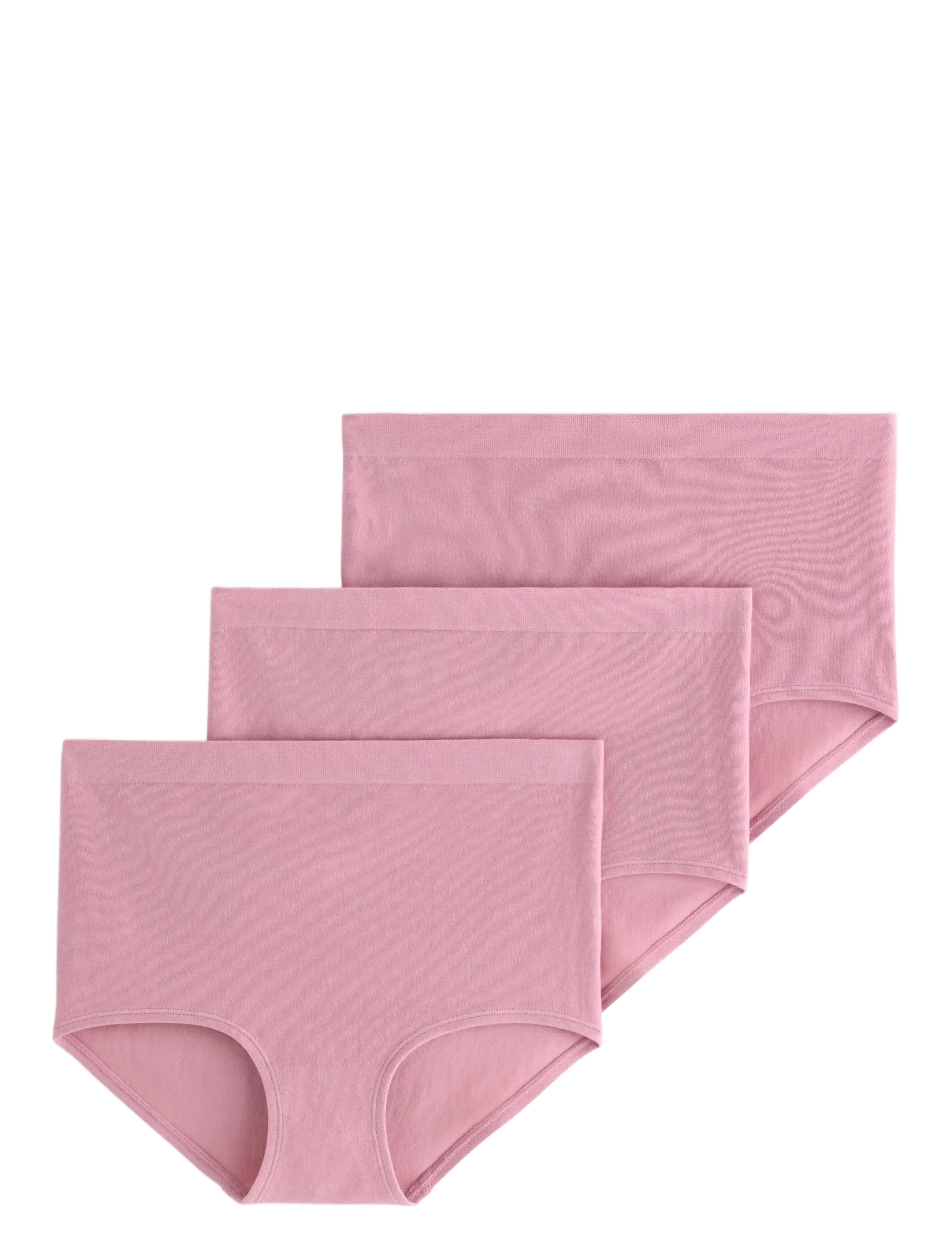 Lindex Brief Sally high Seam 3 pack - Lindex - DARK DUSTY PINK / pink/rose