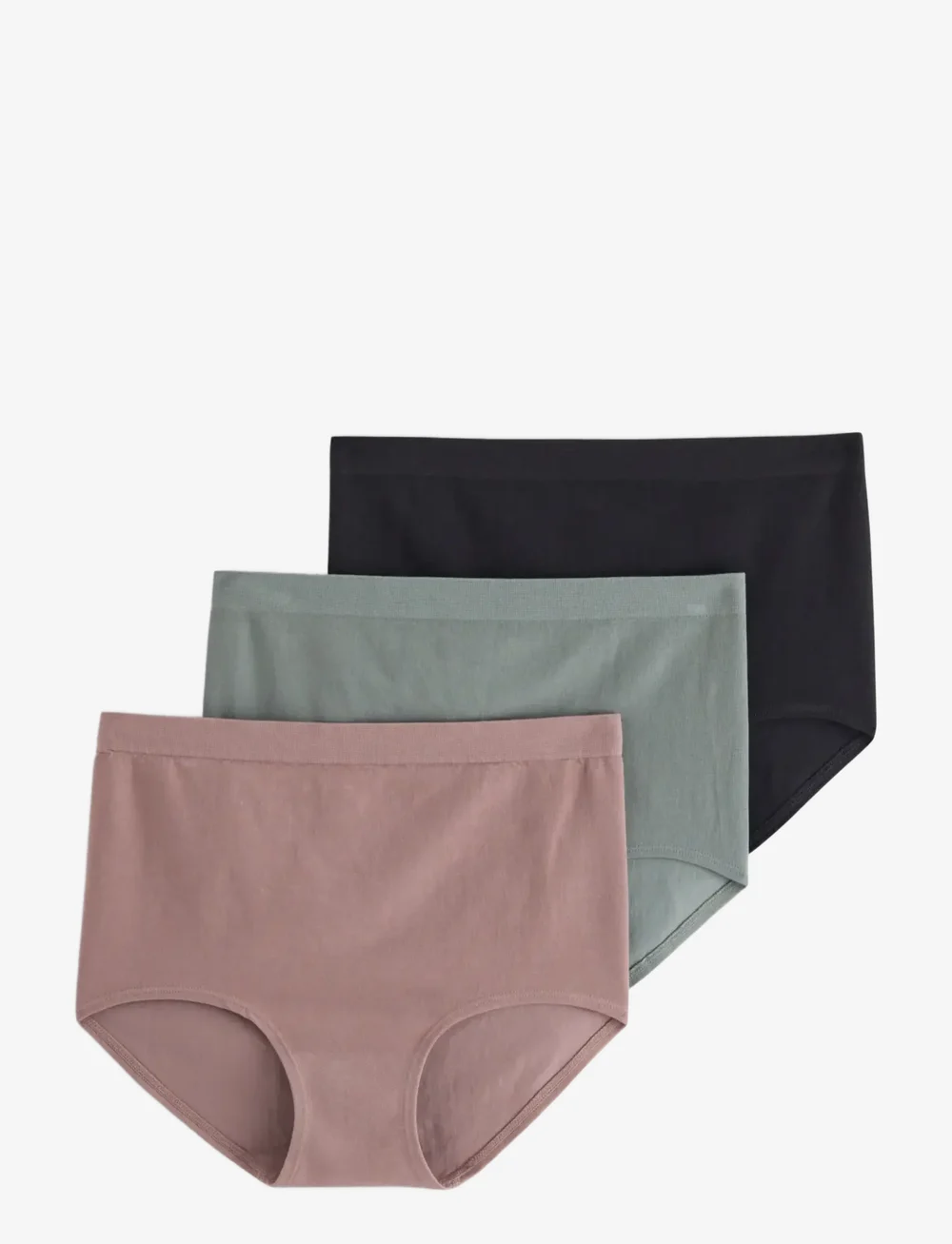 Lindex - Brief Sally high Seam 3 pack - midi & maxi slips - dusty green - 0