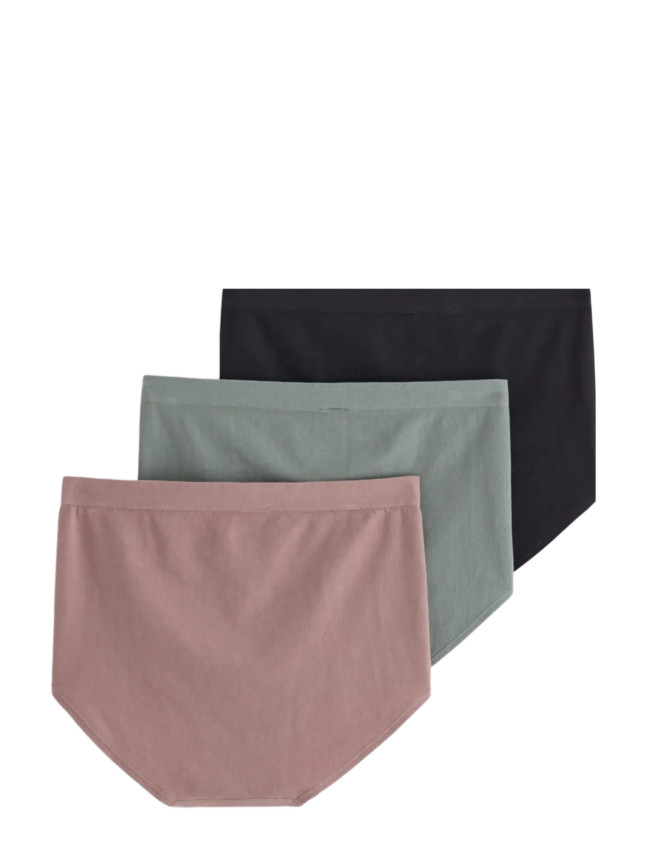 Lindex - Brief Sally high Seam 3 pack - midi & maxi slips - dusty green - 1