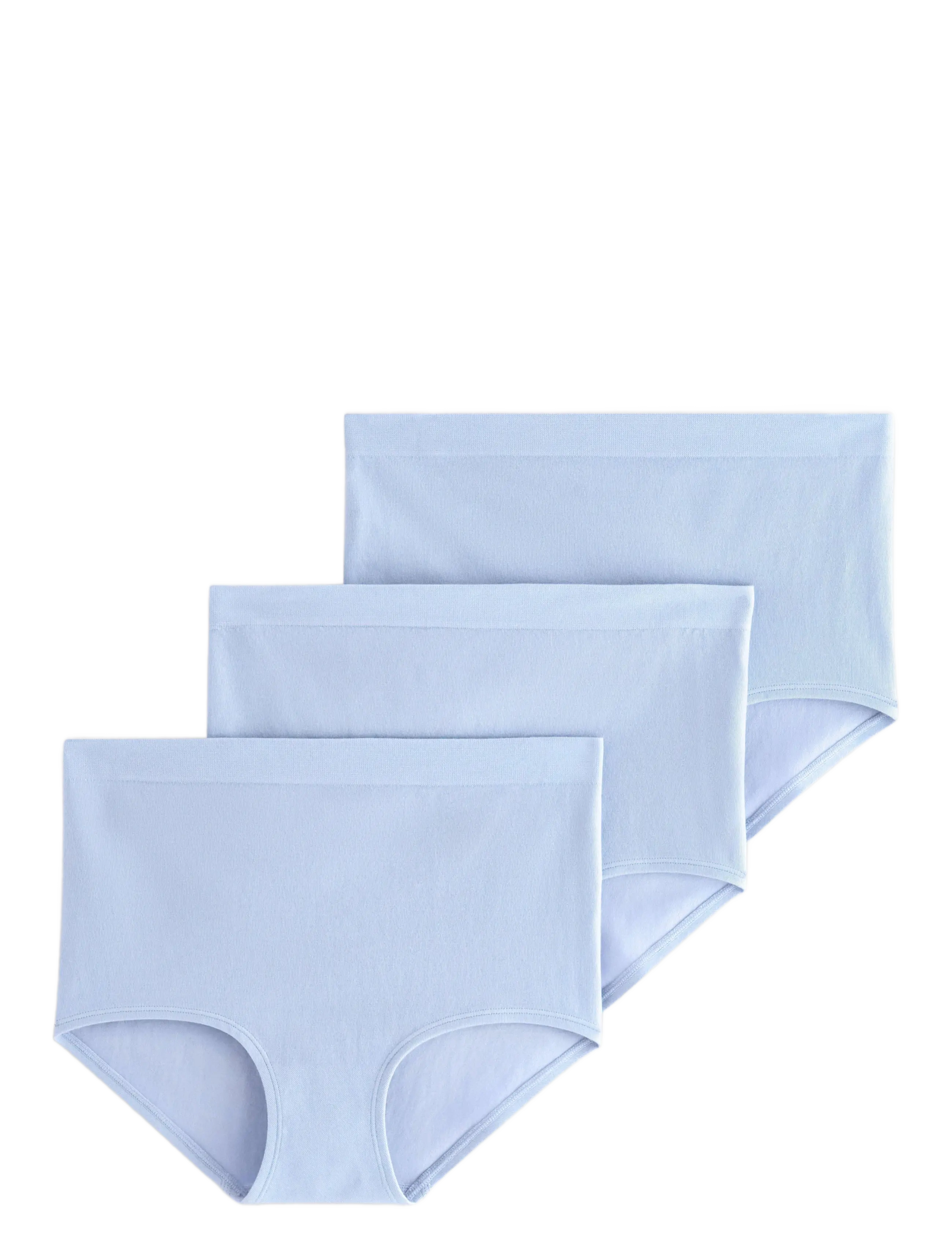 Lindex Brief Sally High Seam 3 Pack, XS, Panties, Blau - Briefs, Frauen