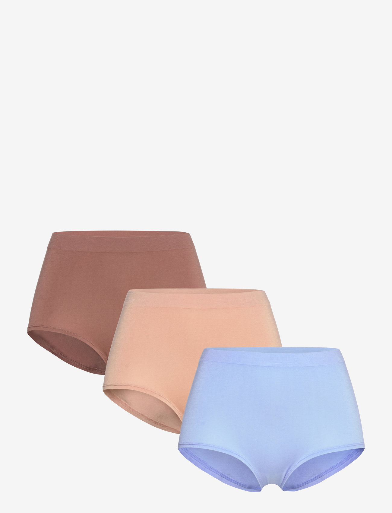 Lindex - Brief Sally high Seam 3 pack - midi & maxi trusser - light brown - 0