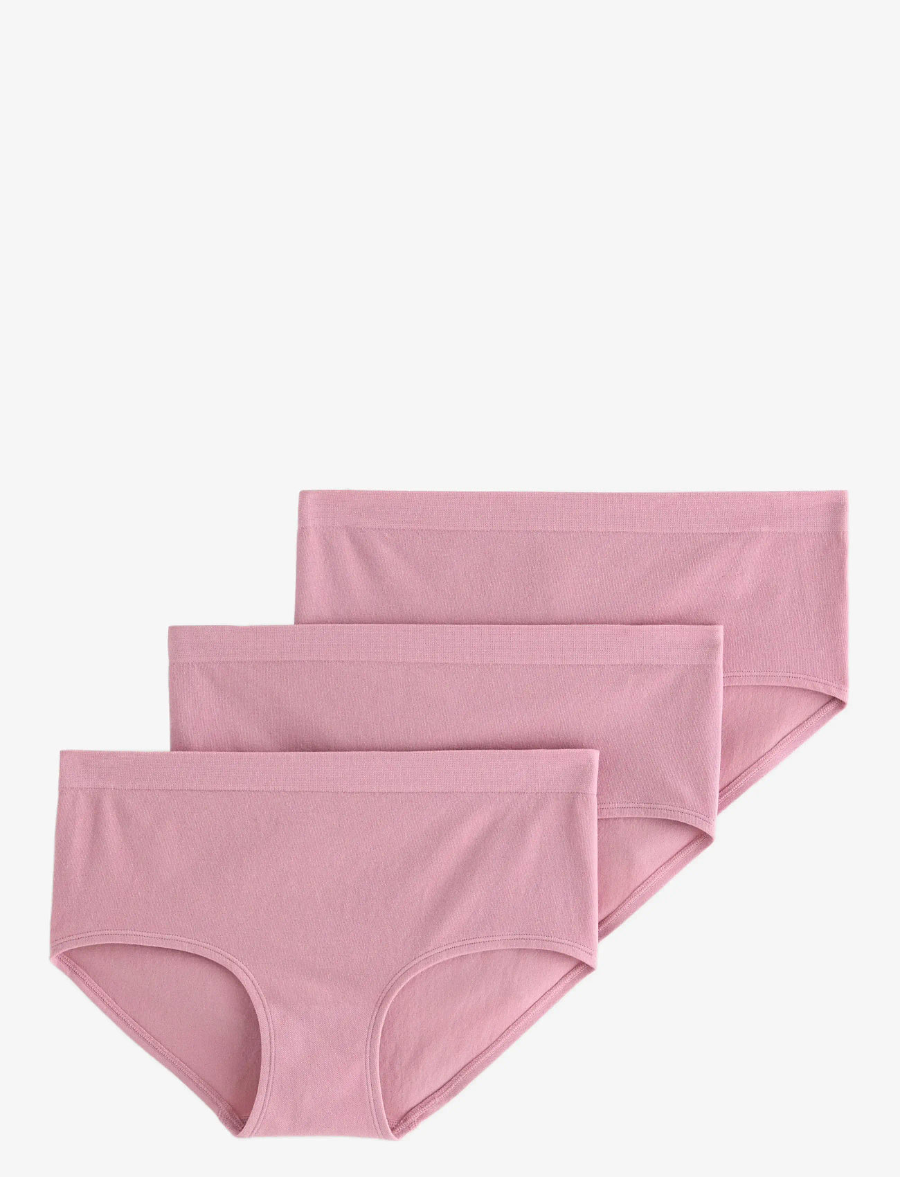 Lindex - 3-pack seamless briefs with regular waist - seamless trosor - dark dusty pink - 0
