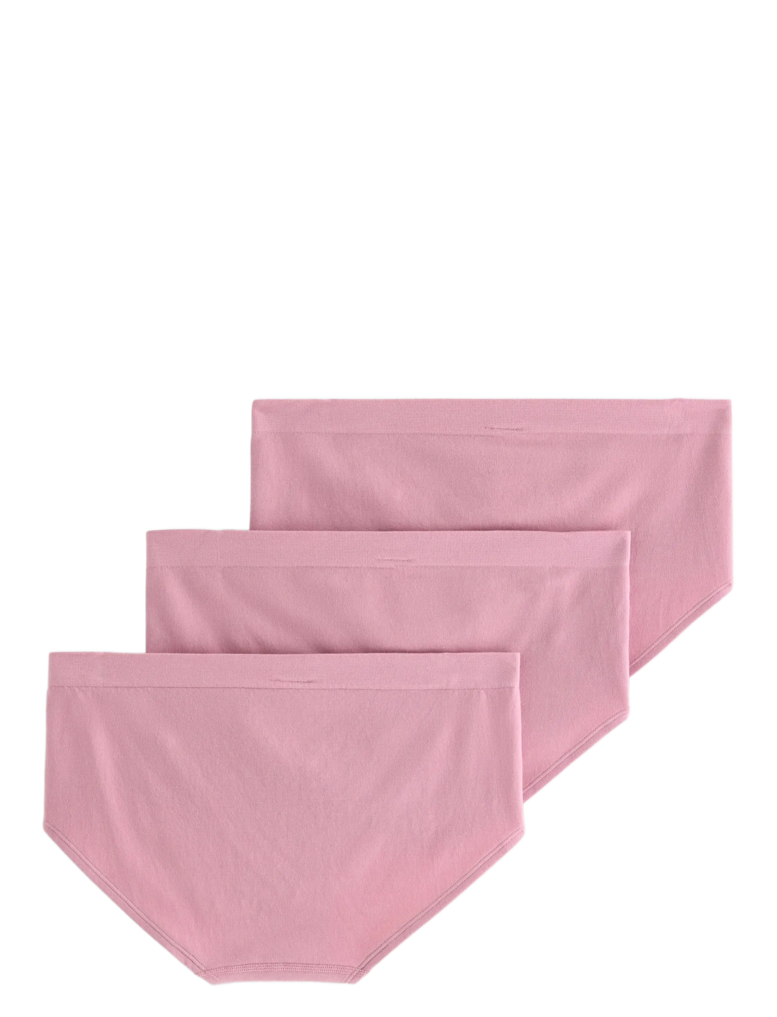 Lindex - 3-pack seamless briefs with regular waist - seamless trosor - dark dusty pink - 1