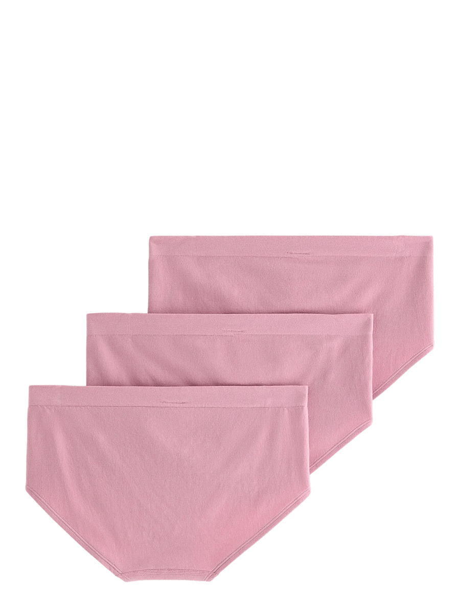 Lindex - 3-pack seamless briefs with regular waist - seamless trusser - dark dusty pink - 1