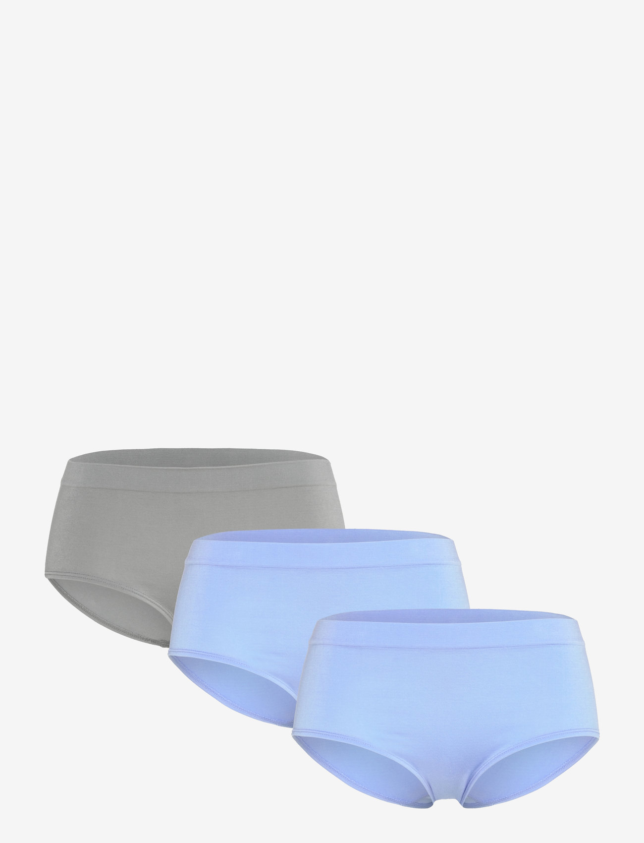 Lindex - 3-pack seamless trosor med normalhög midja - seamless trusser - dusty green - 0