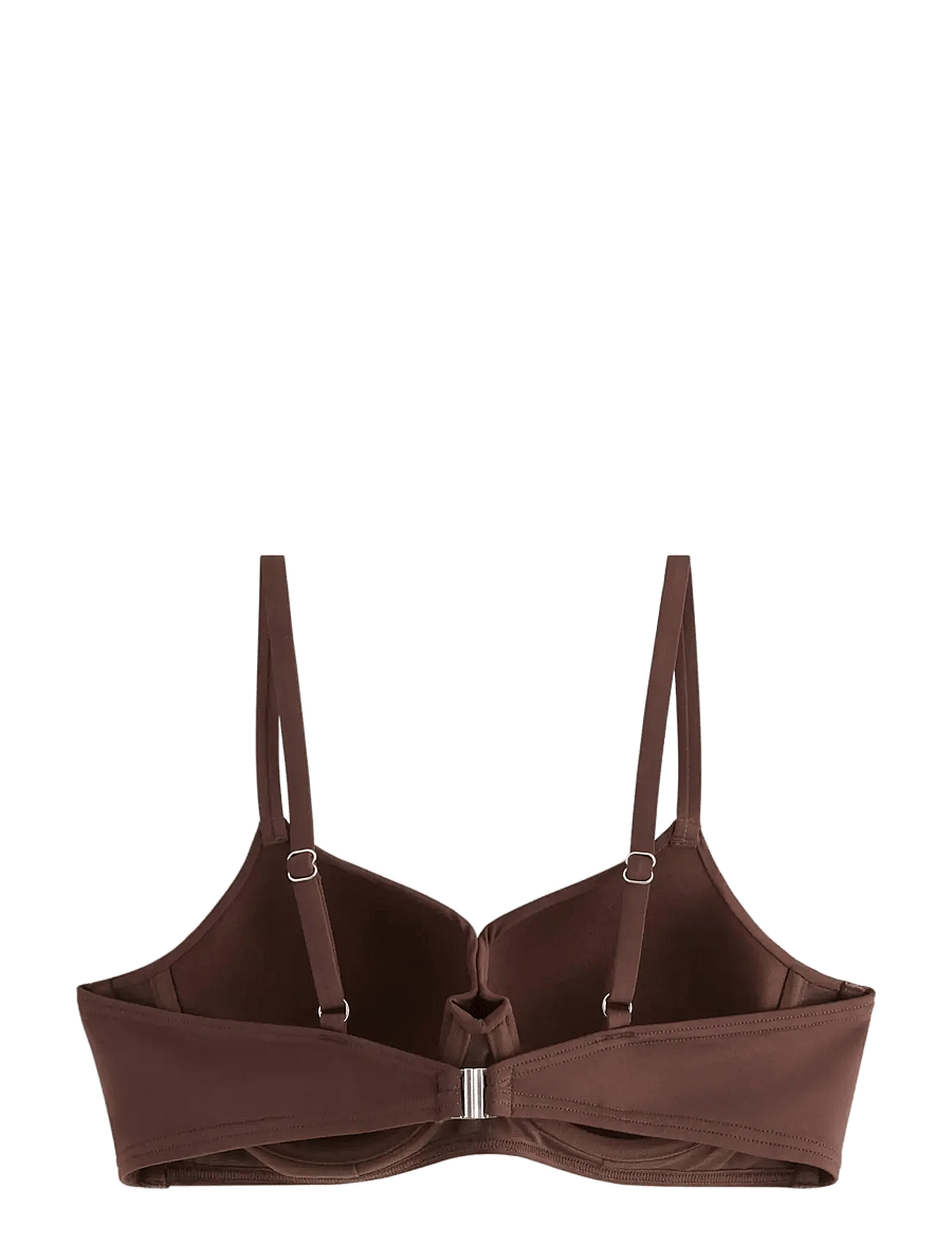 Lindex - Lilja padded bikini bra with underwire - push-up bikinier - dk brown - 2