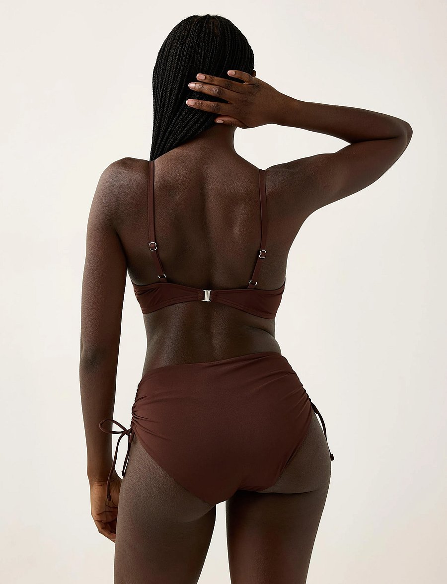 Lindex - Lilja padded bikini bra with underwire - push-up bikinier - dk brown - 3