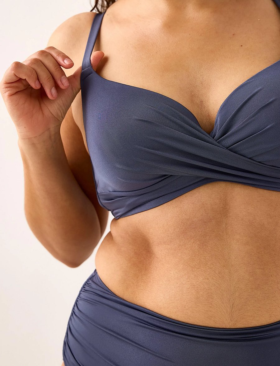 Lindex - Lilja padded bikini bra with underwire - push-up bikiinid - dusty blue - 4