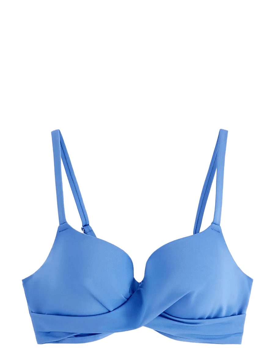 Lindex - Lilja padded bikini bra with underwire - push-up bikini - light dusty blue - 1