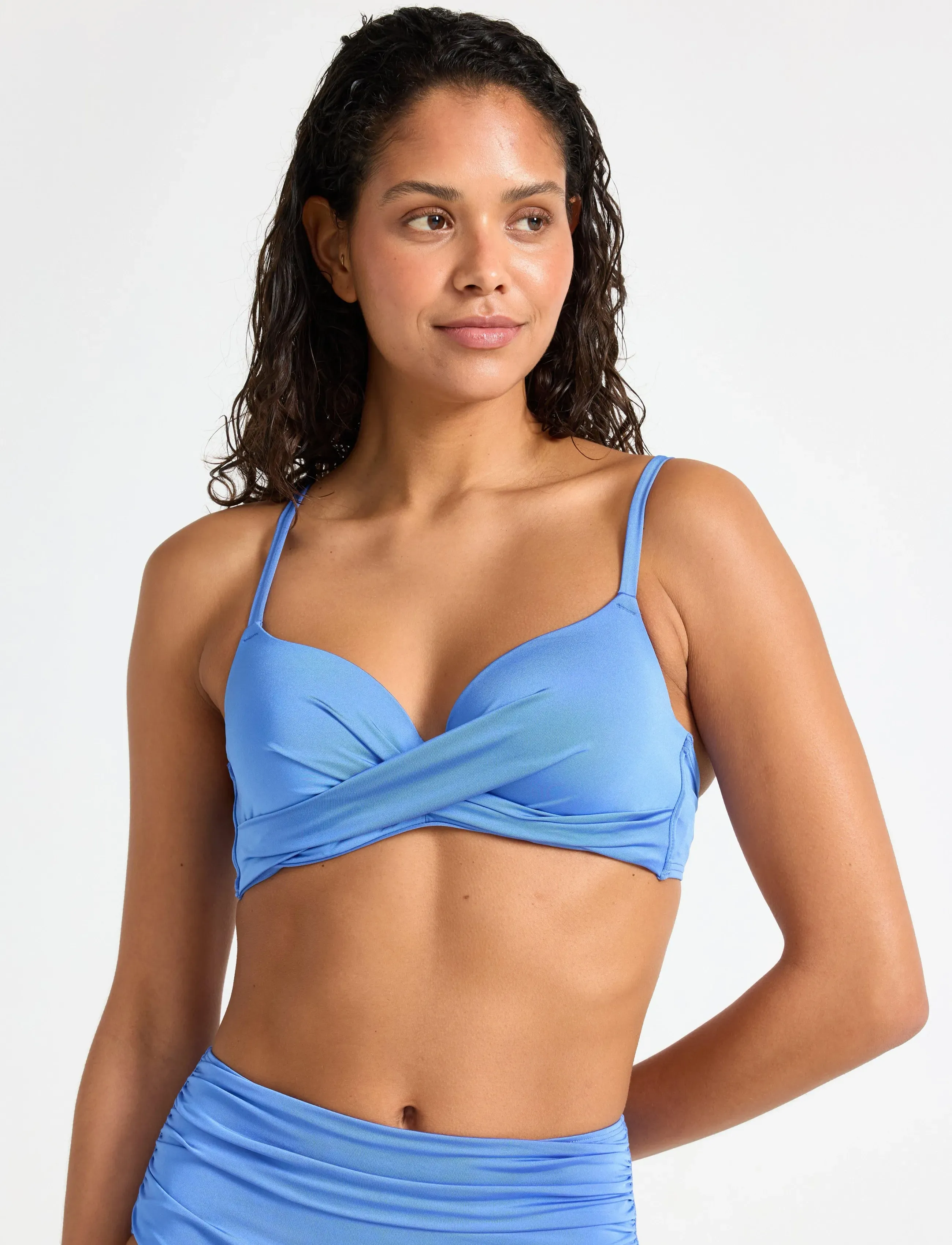 Lindex Lilja padded bikini bra with underwire - Badmode - LIGHT DUSTY BLUE / blue