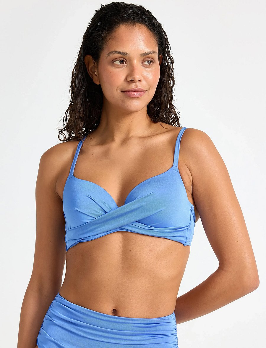 Lindex - Lilja padded bikini bra with underwire - push-up bikini - light dusty blue - 0