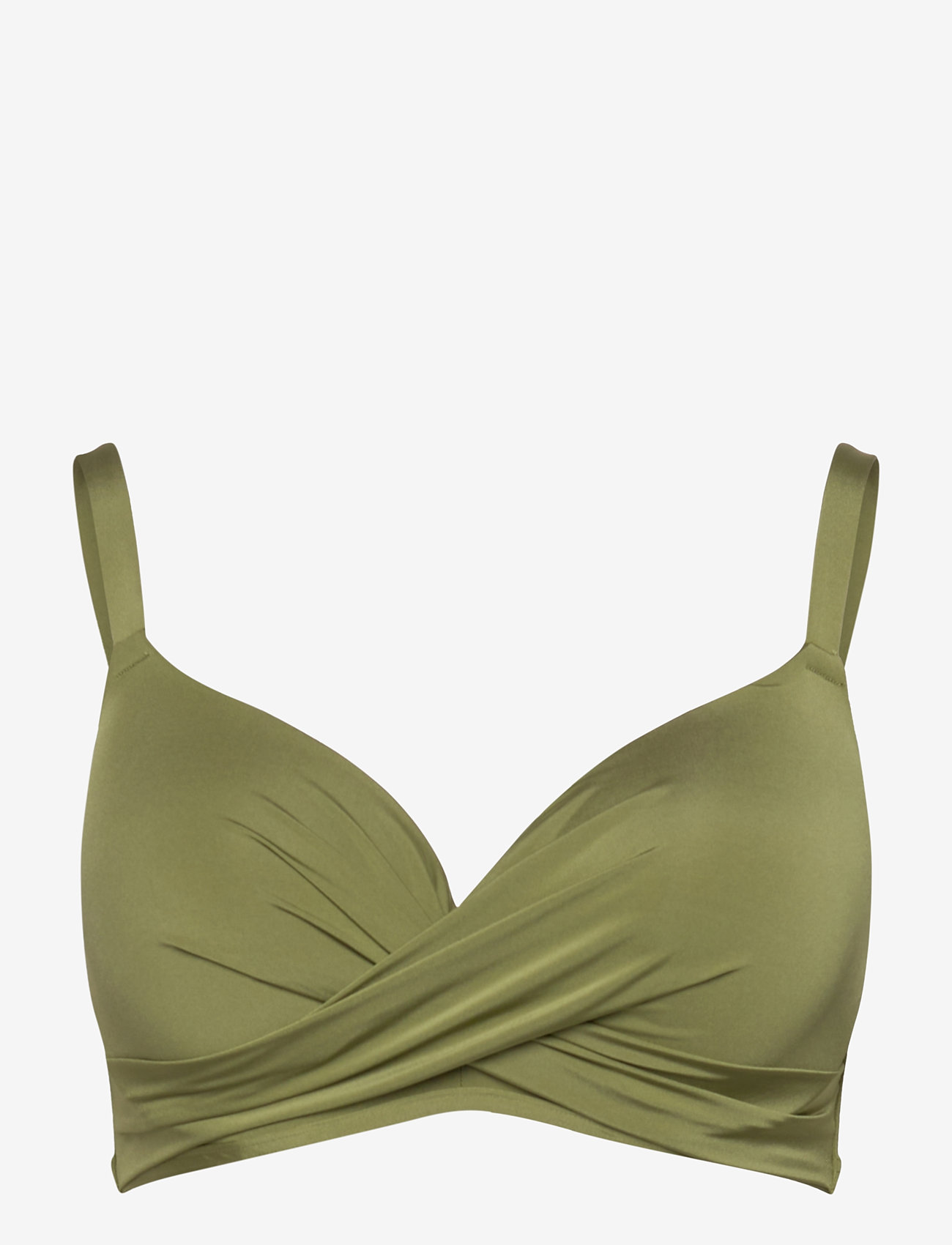 Lindex - Bra Lilja Twist Swim Shiny - bikinitoppar - light dusty green - 1